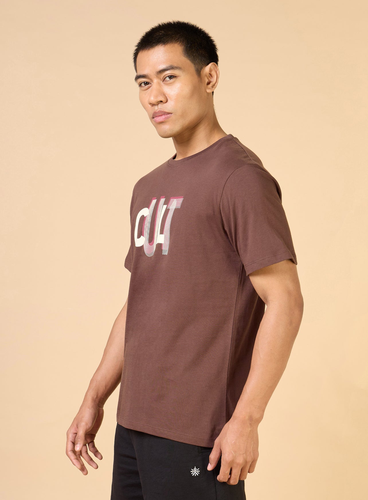 Men's Brown Cult Brand Carrier T-shirt