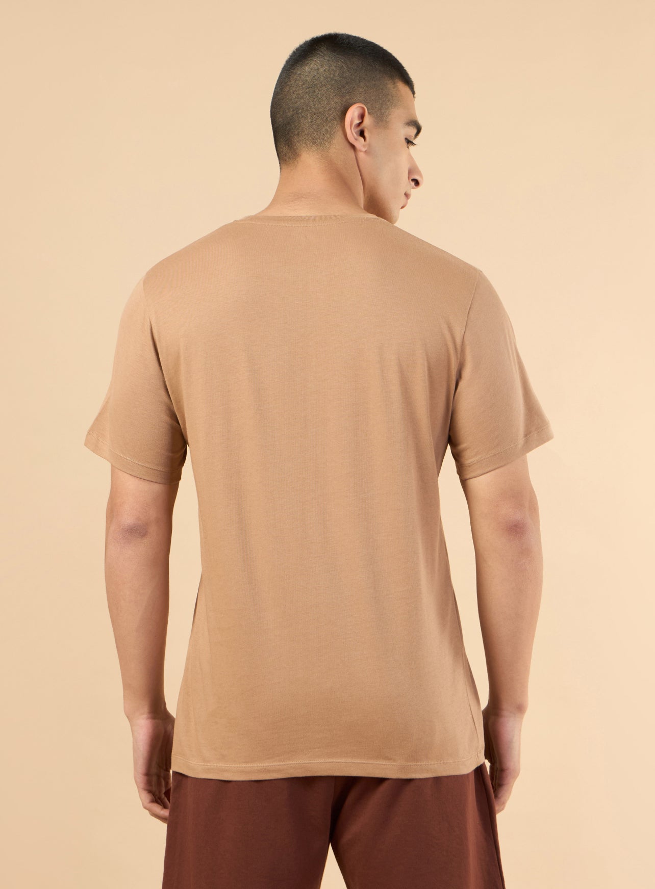 Men's Khaki Sports League Graphic T-shirt