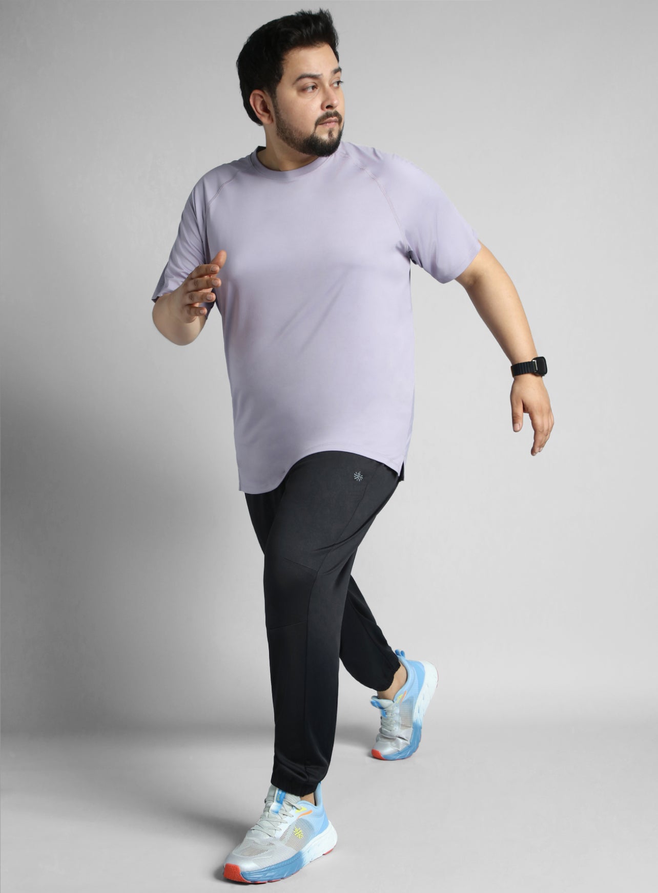 Men's Black Plus Size Night Joggers