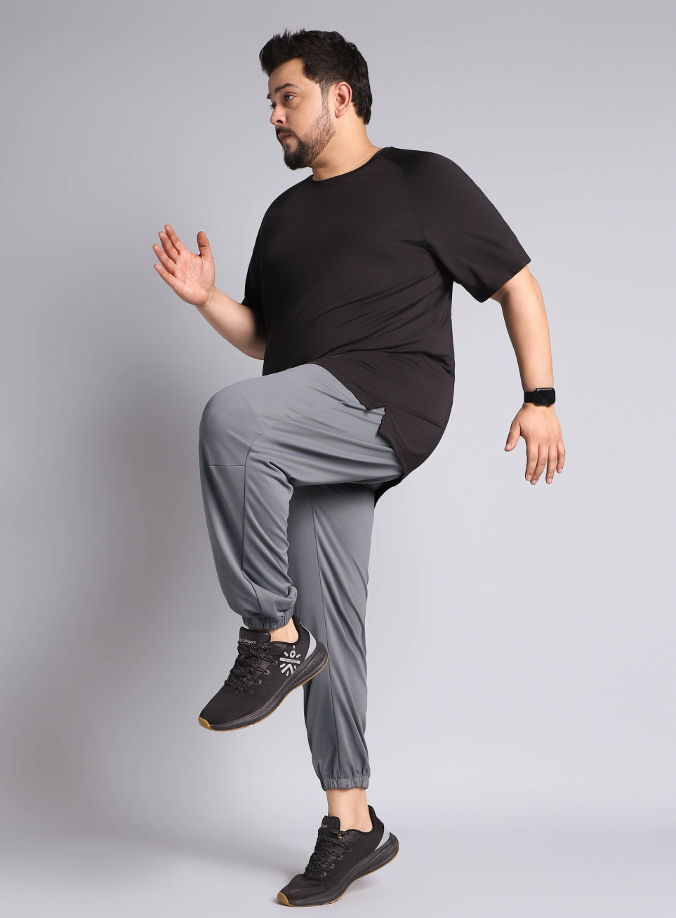 Men's Dark Grey Plus Size Night Joggers