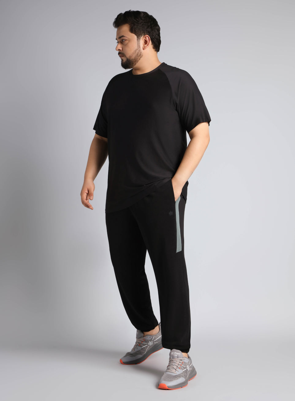 Men's Black Plus Size Training Joggers