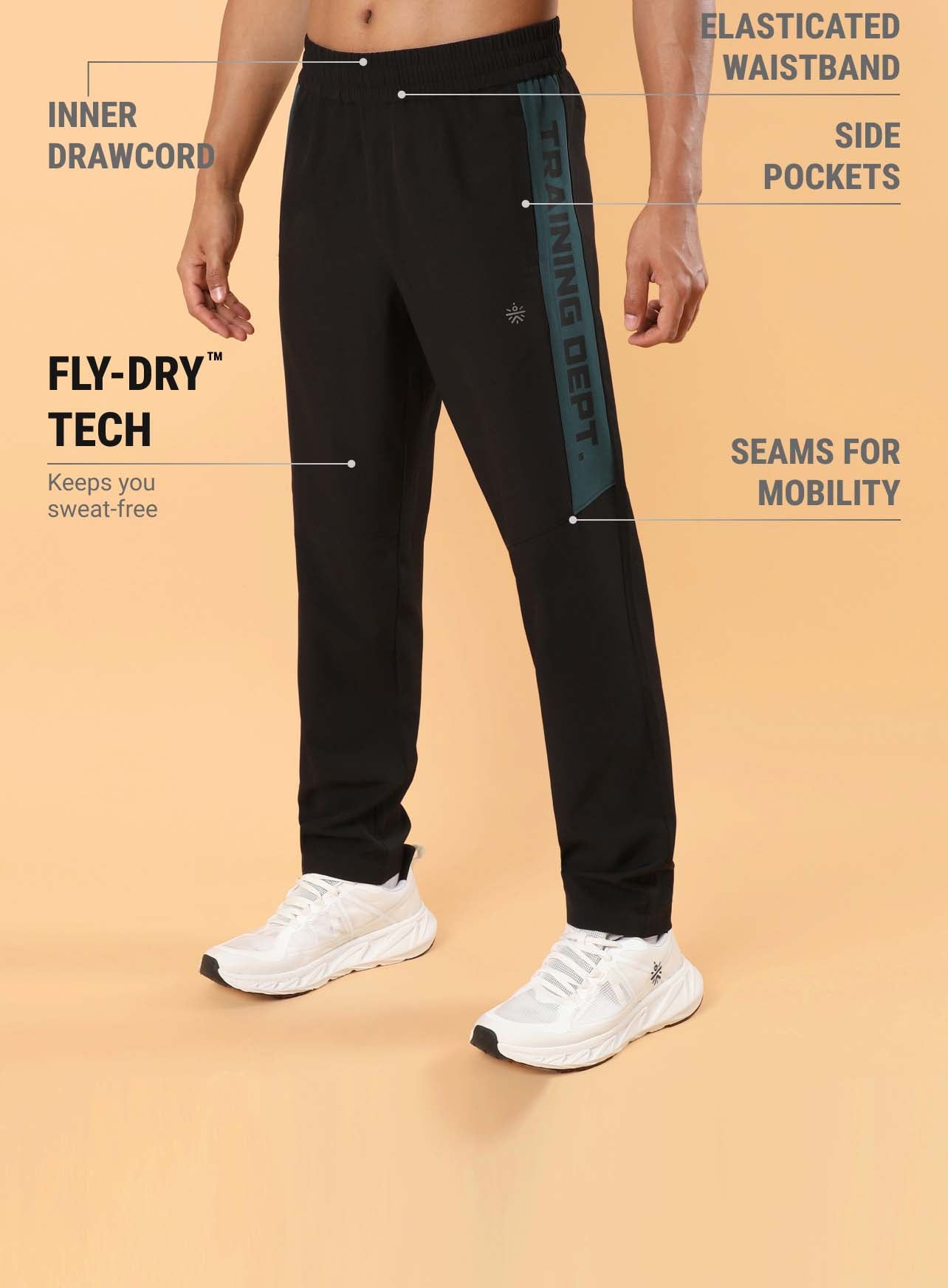 Men's Black Training Department Trackpants