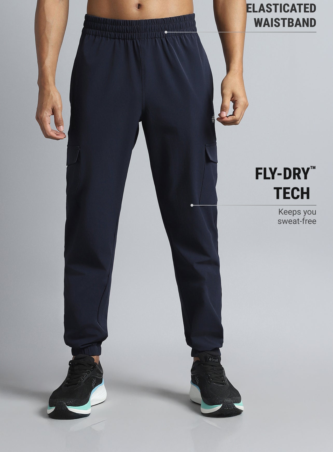 Men's Navy Active Day out Cargo Joggers