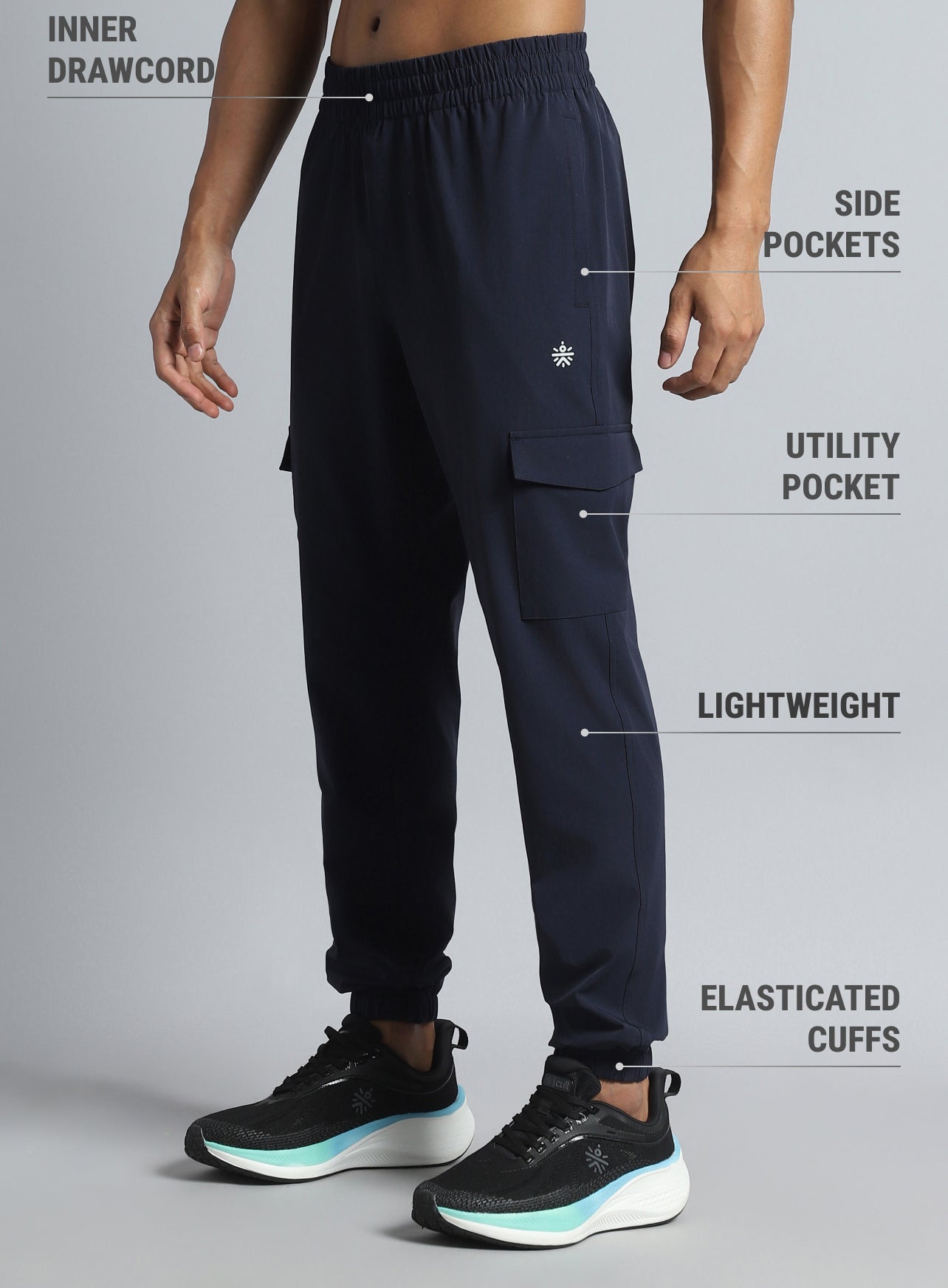 Men's Navy Active Day out Cargo Joggers