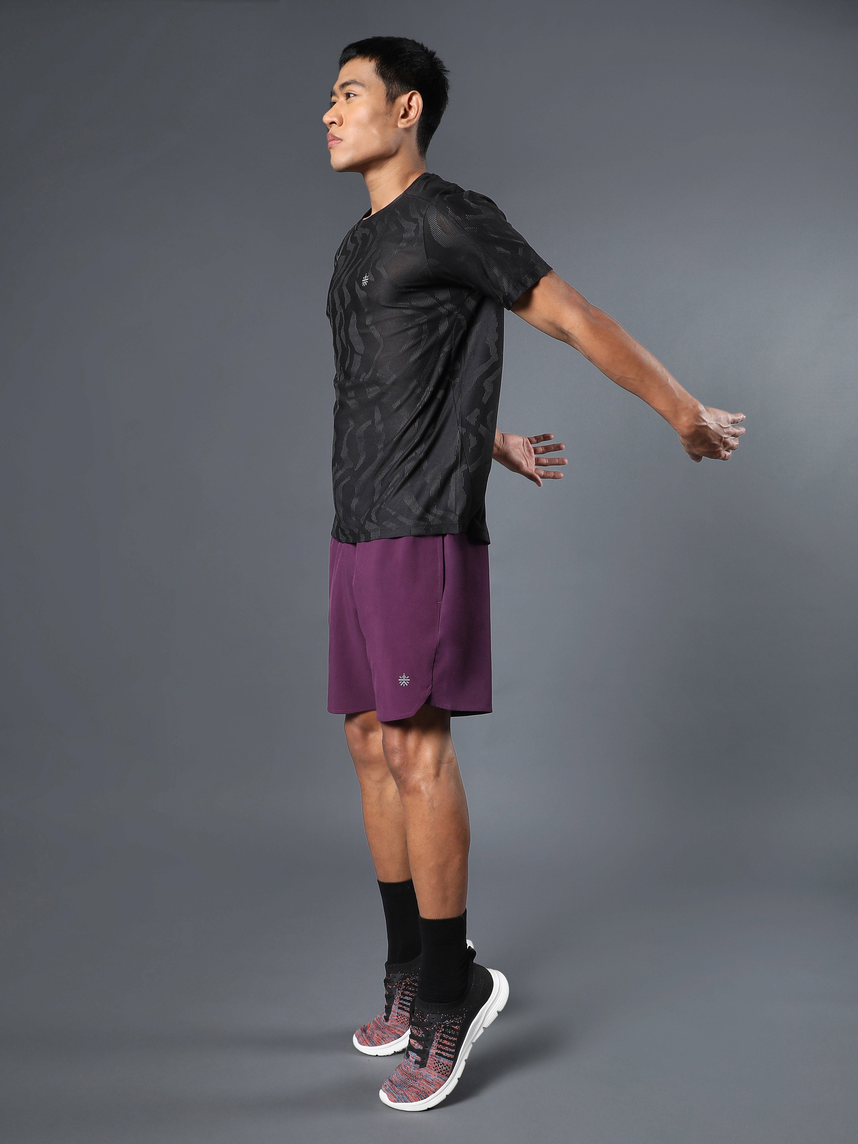 Men's Wine Iconic Runner's Shorts