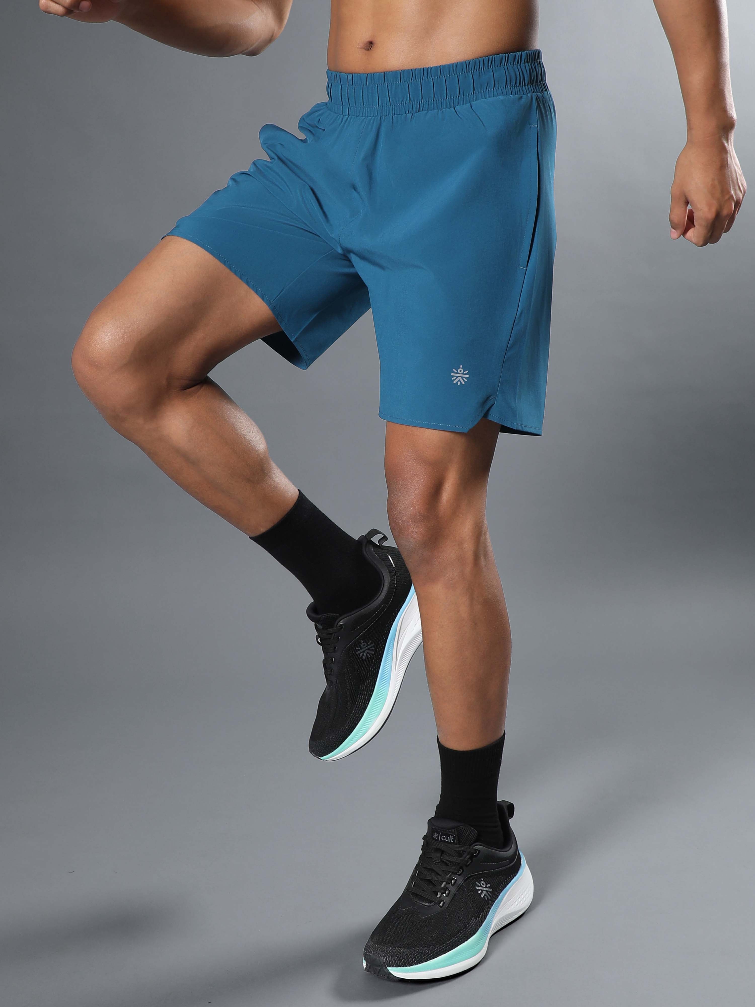 Men's Teal Iconic Runner's Shorts