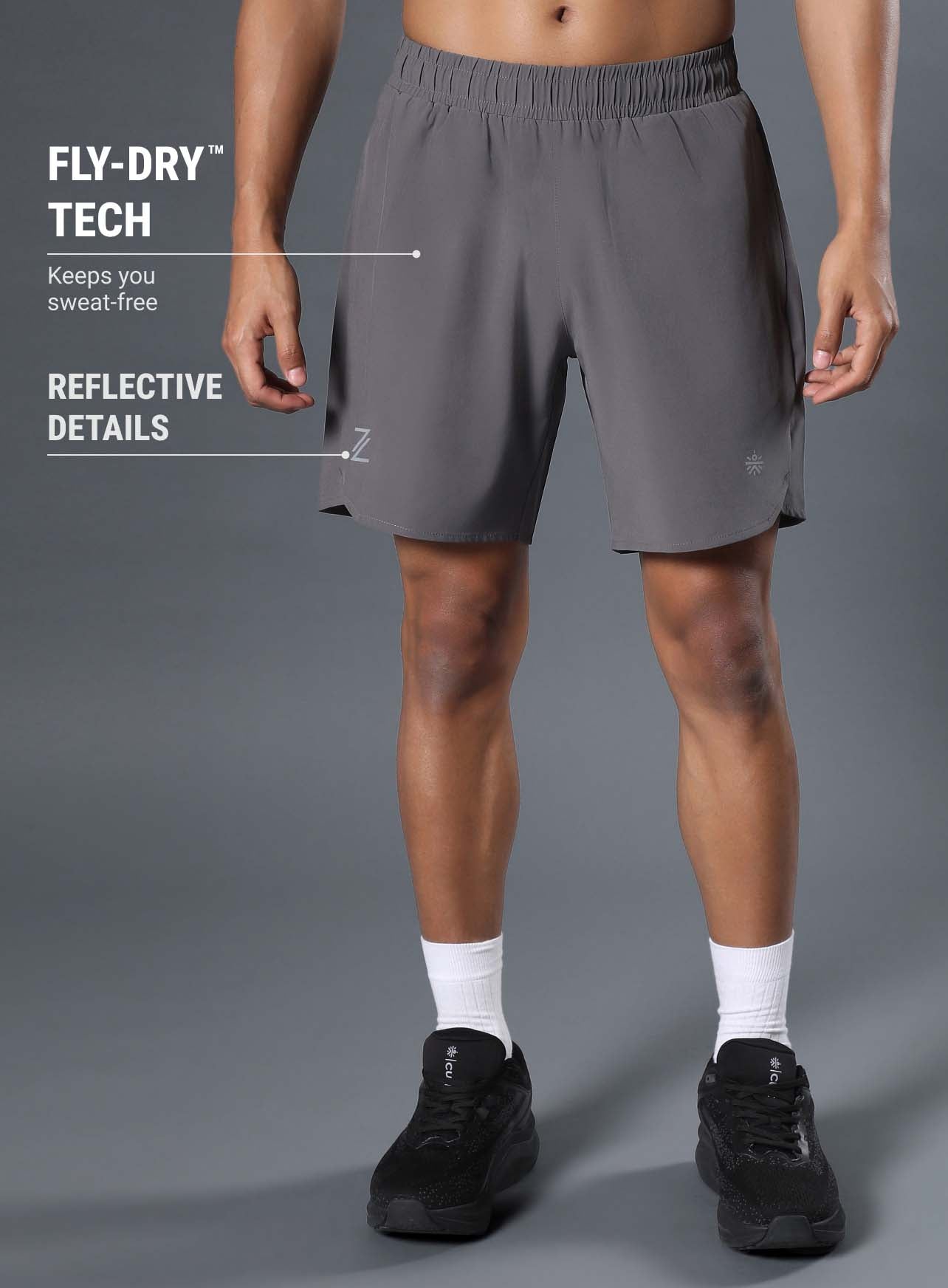 Men's Dark Grey Iconic Runner's Shorts