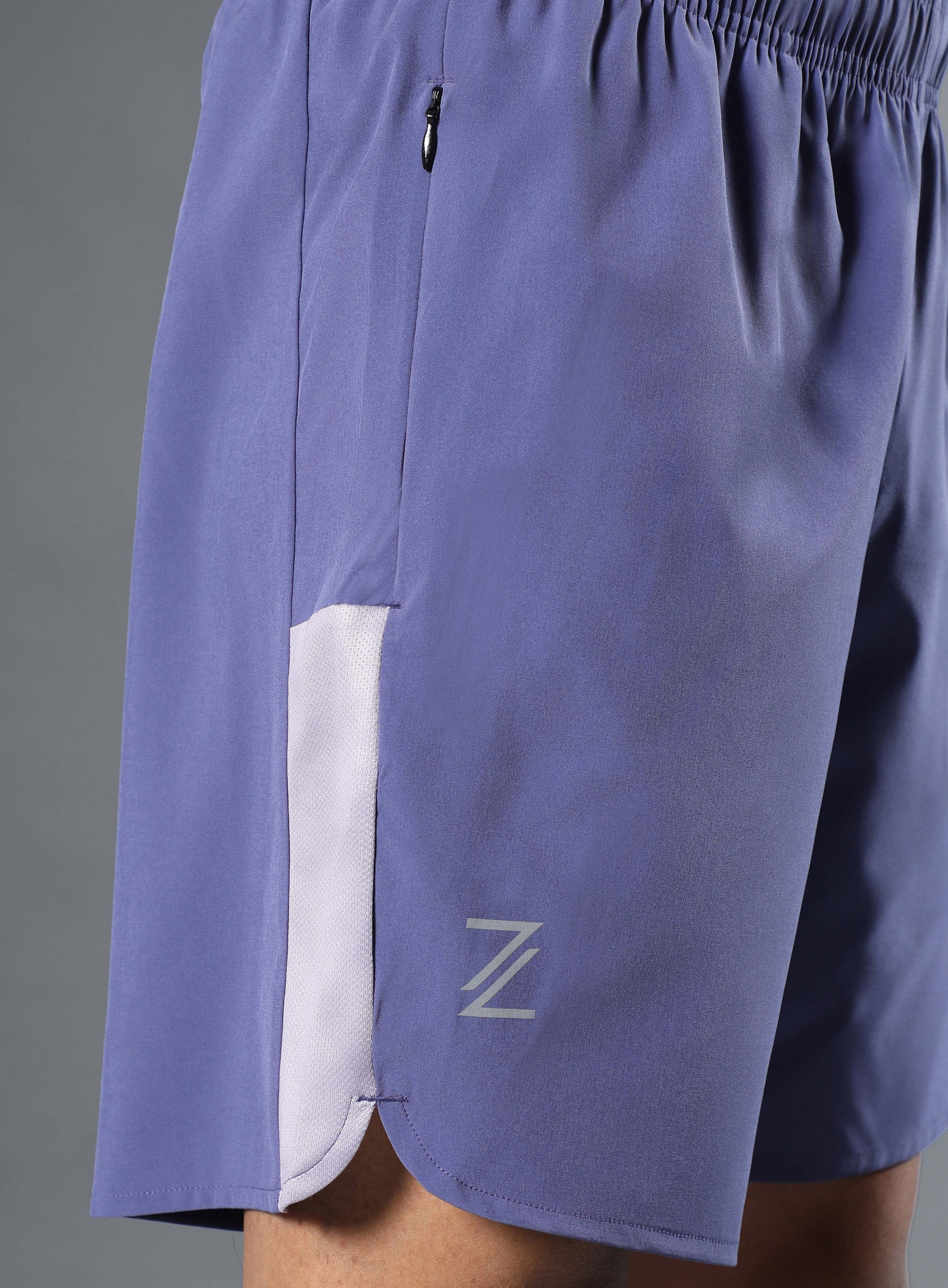 Men's Purple Pace Up Runner's Shorts