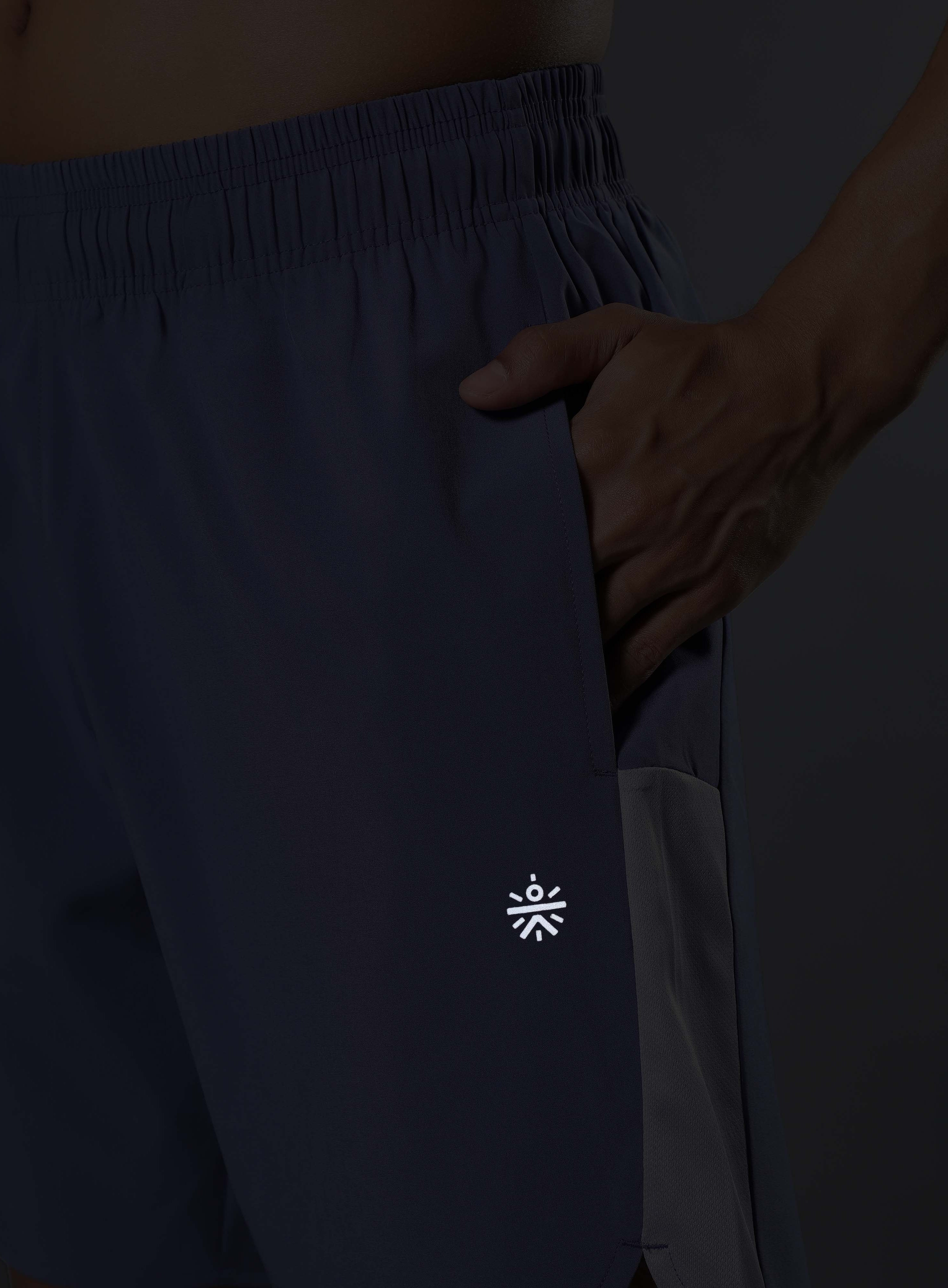 Men's Purple Pace Up Runner's Shorts