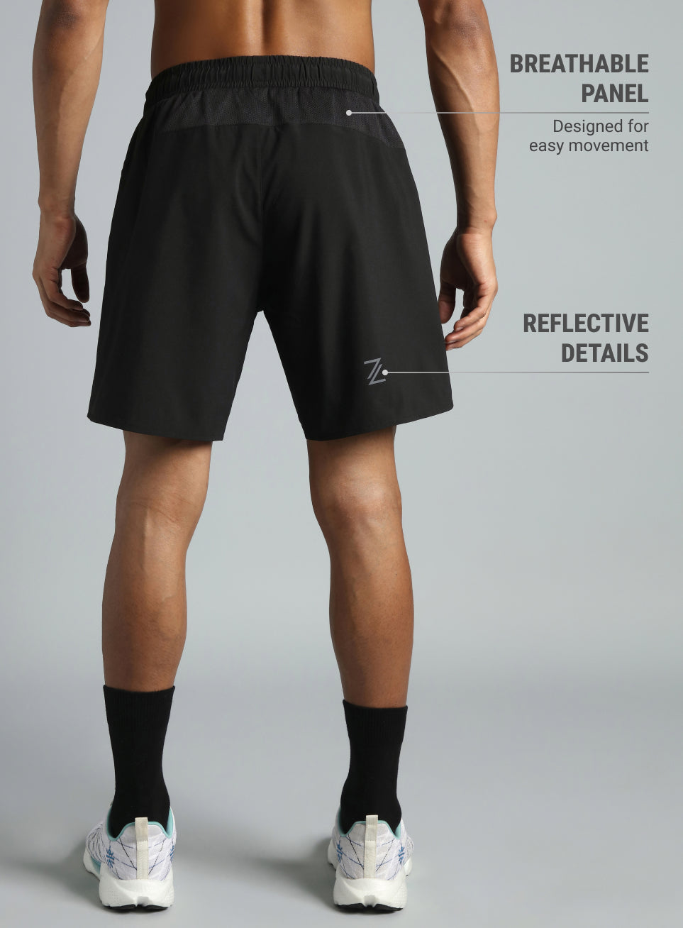 Men's Black Everyday Run Shorts