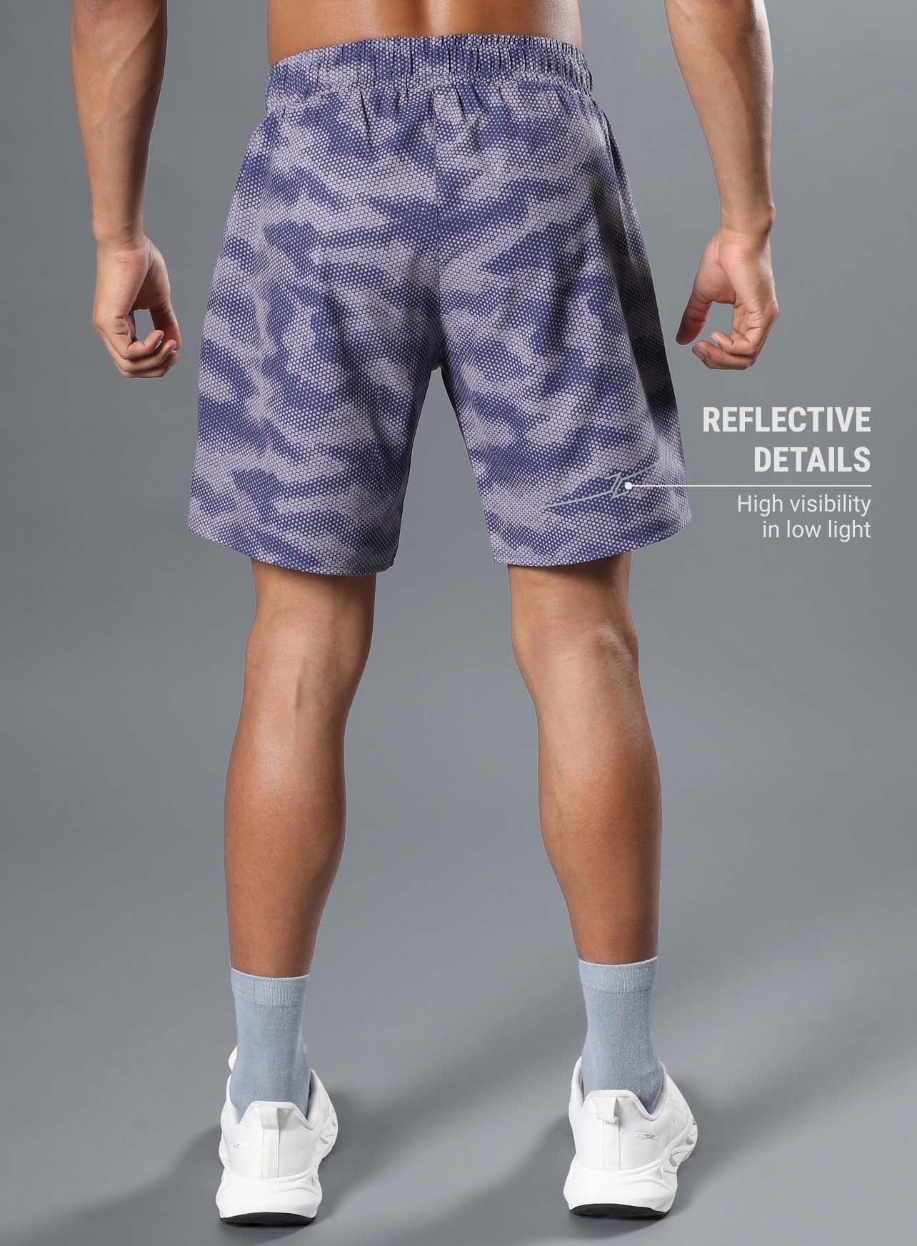 Men's Purple Landscape Camo Run Shorts