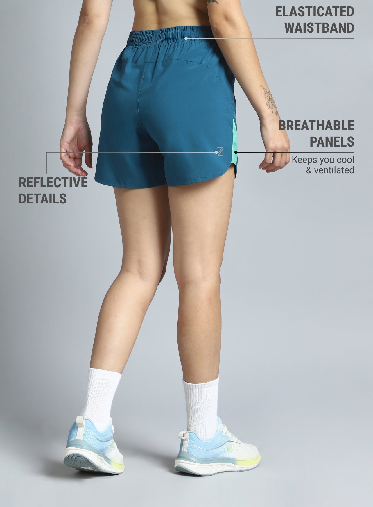 Women's Teal Run Forward Shorts