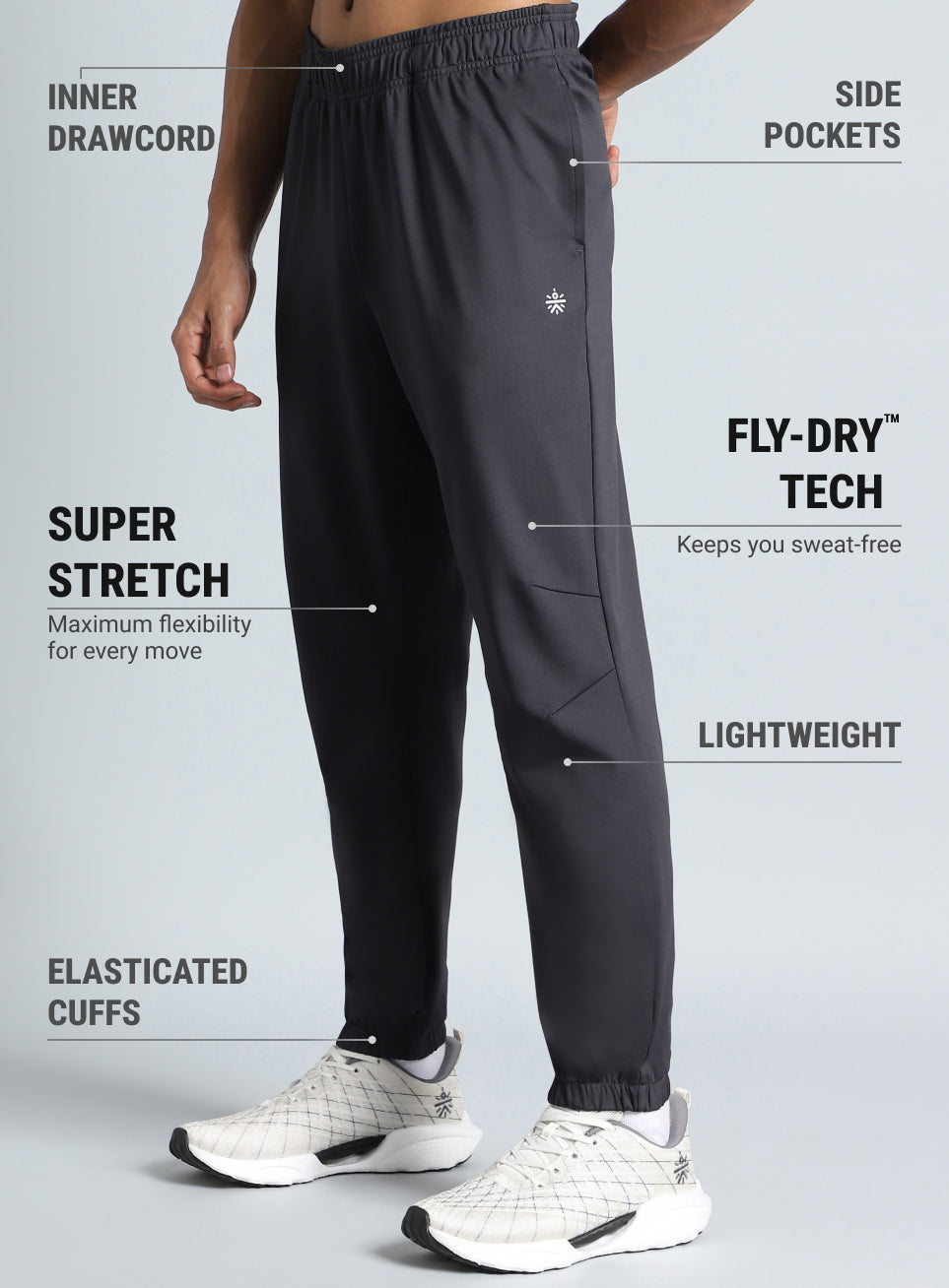 Men's Dark Grey Running Essential Joggers