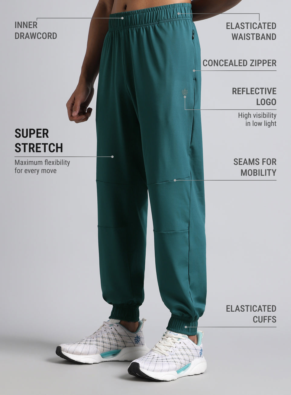 Men's Teal Run Forward Joggers