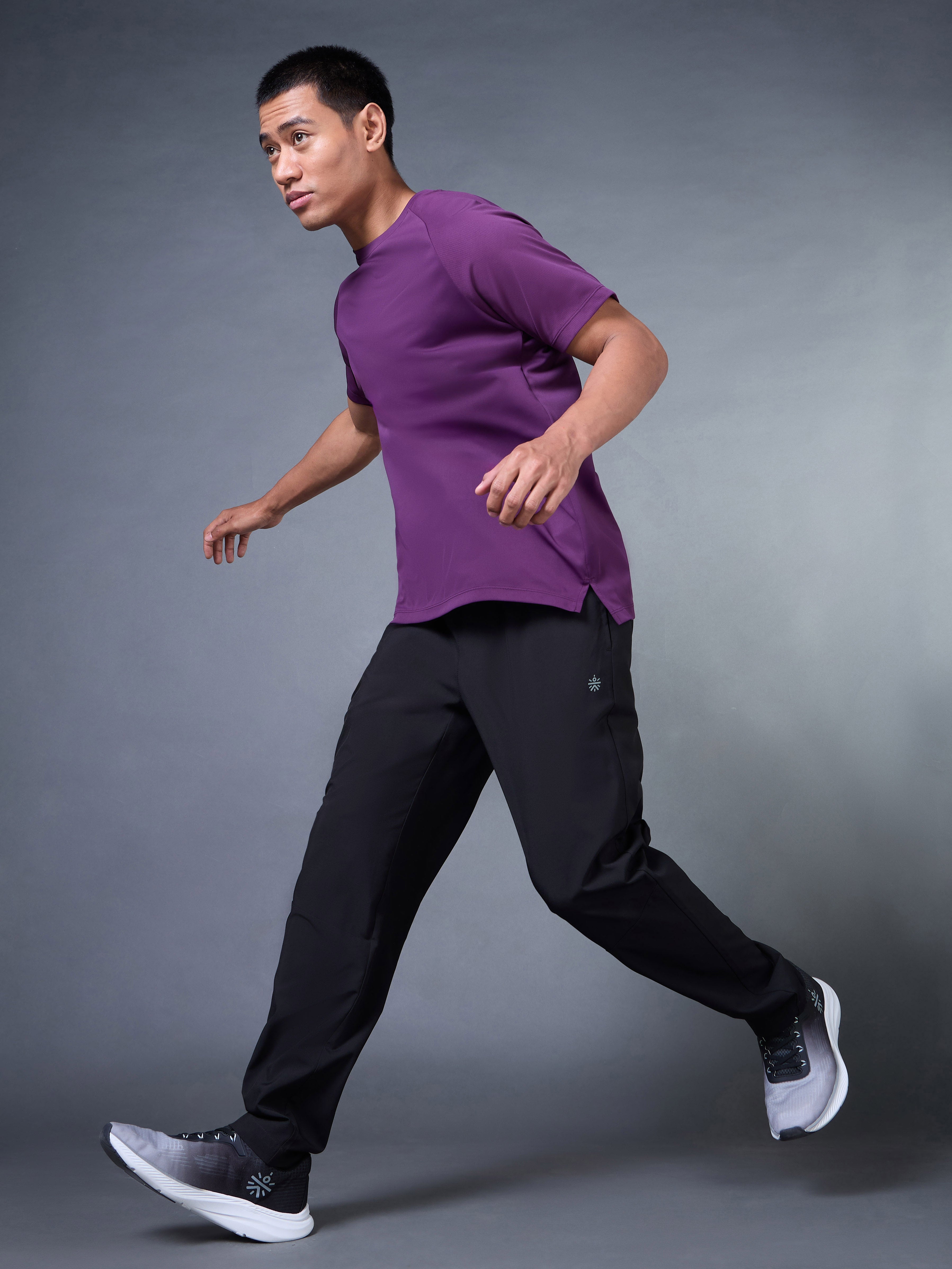 Men's Black Night Run Trackpants