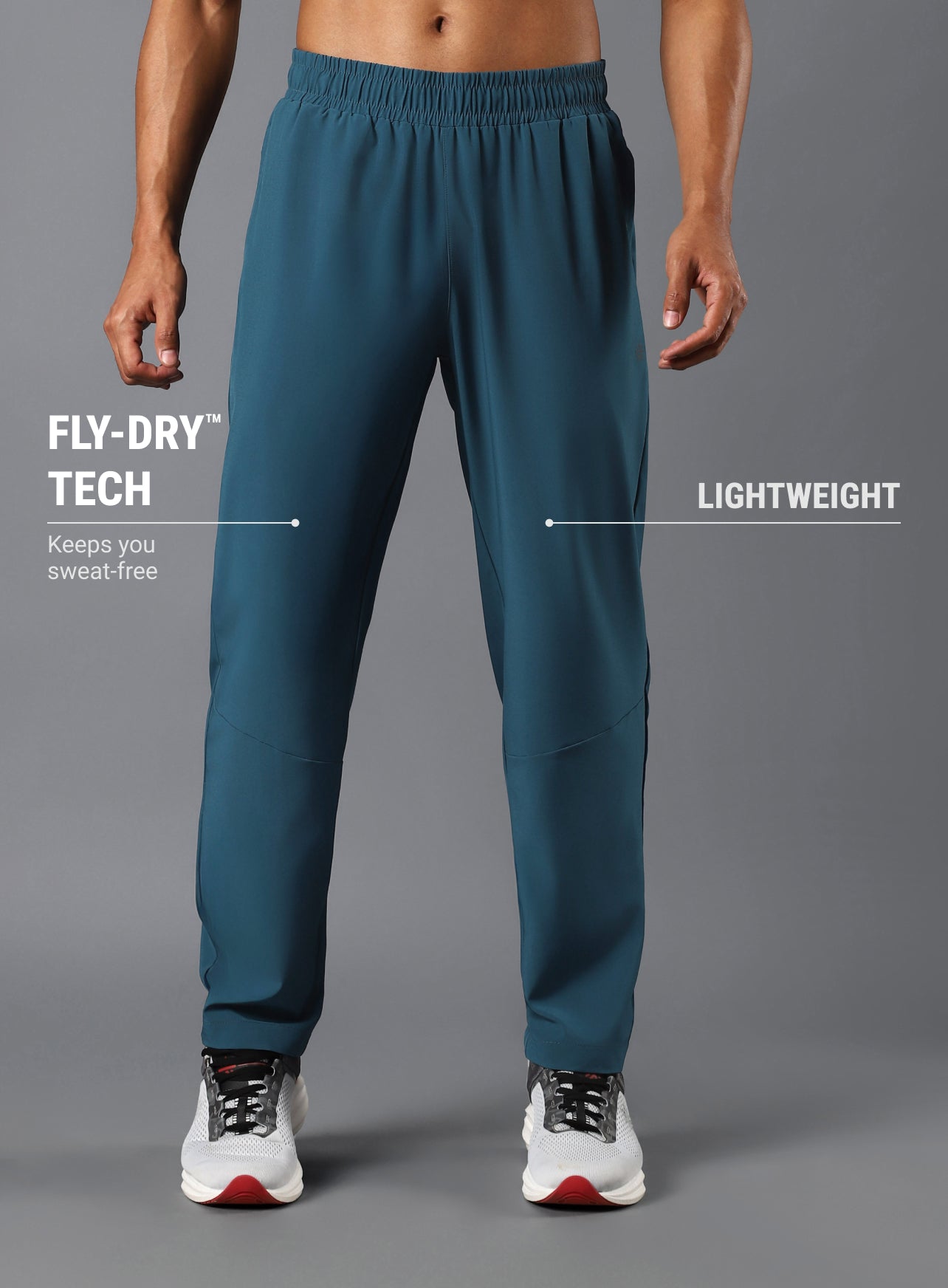 Men's Teal Night Run Trackpants