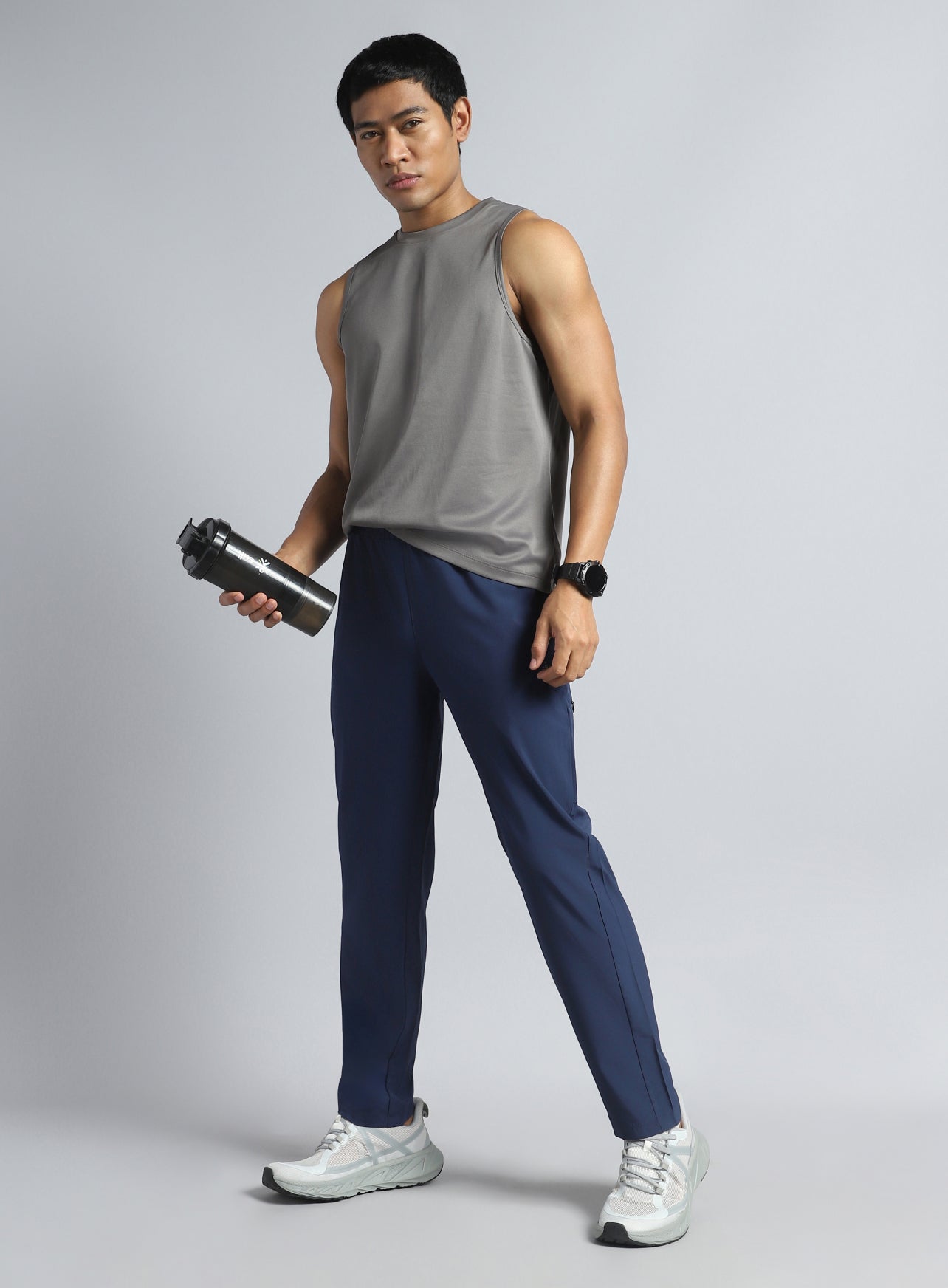 Men's Navy Run Elevate Trackpants