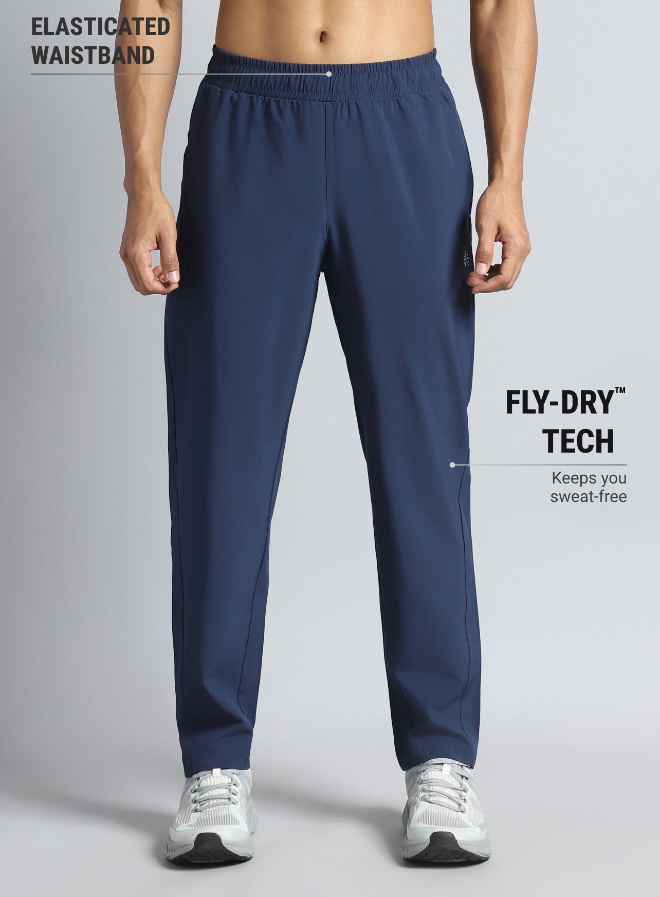 Men's Navy Run Elevate Trackpants