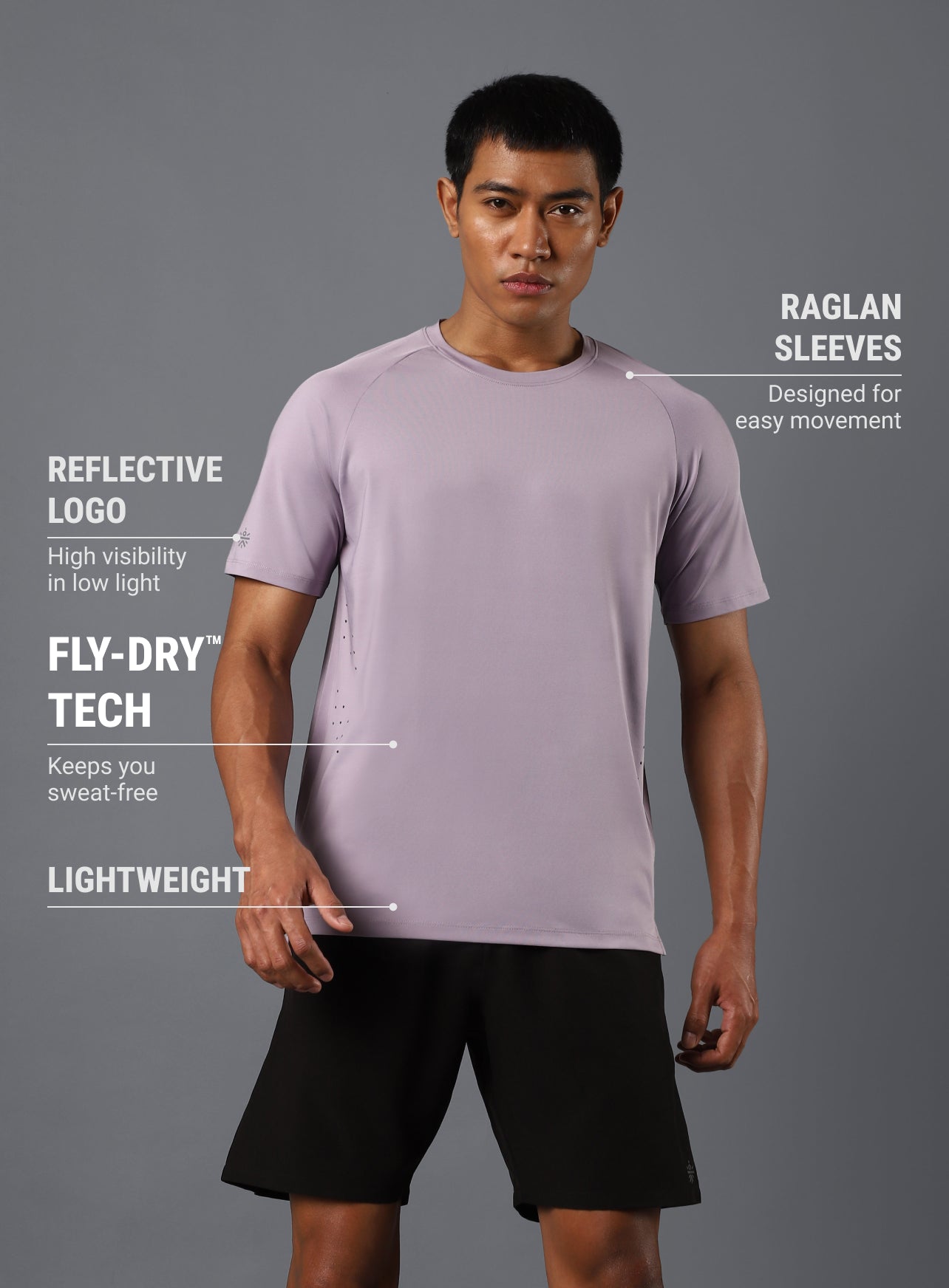 Men's Purple Run Forward T-shirt