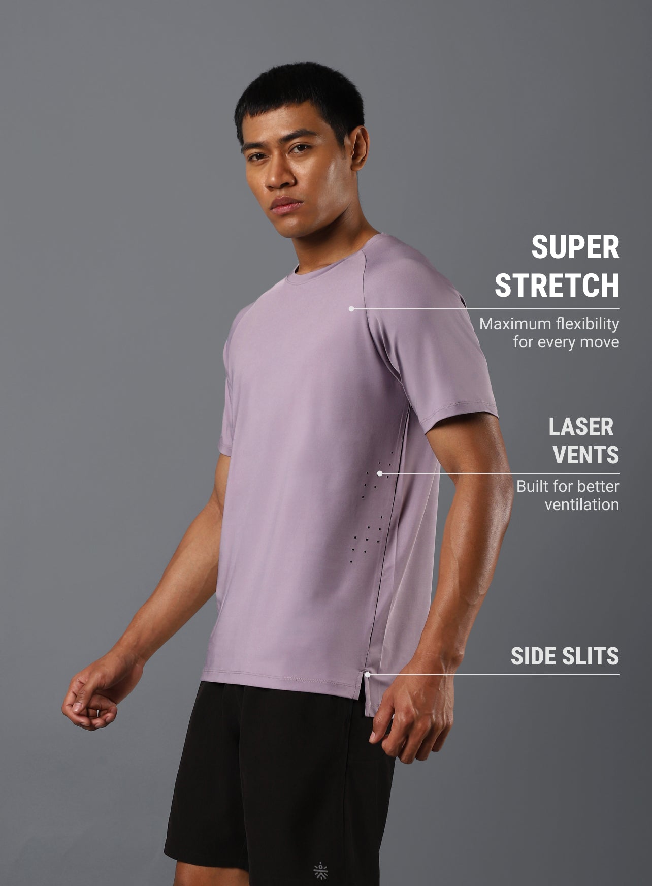 Men's Purple Run Forward T-shirt