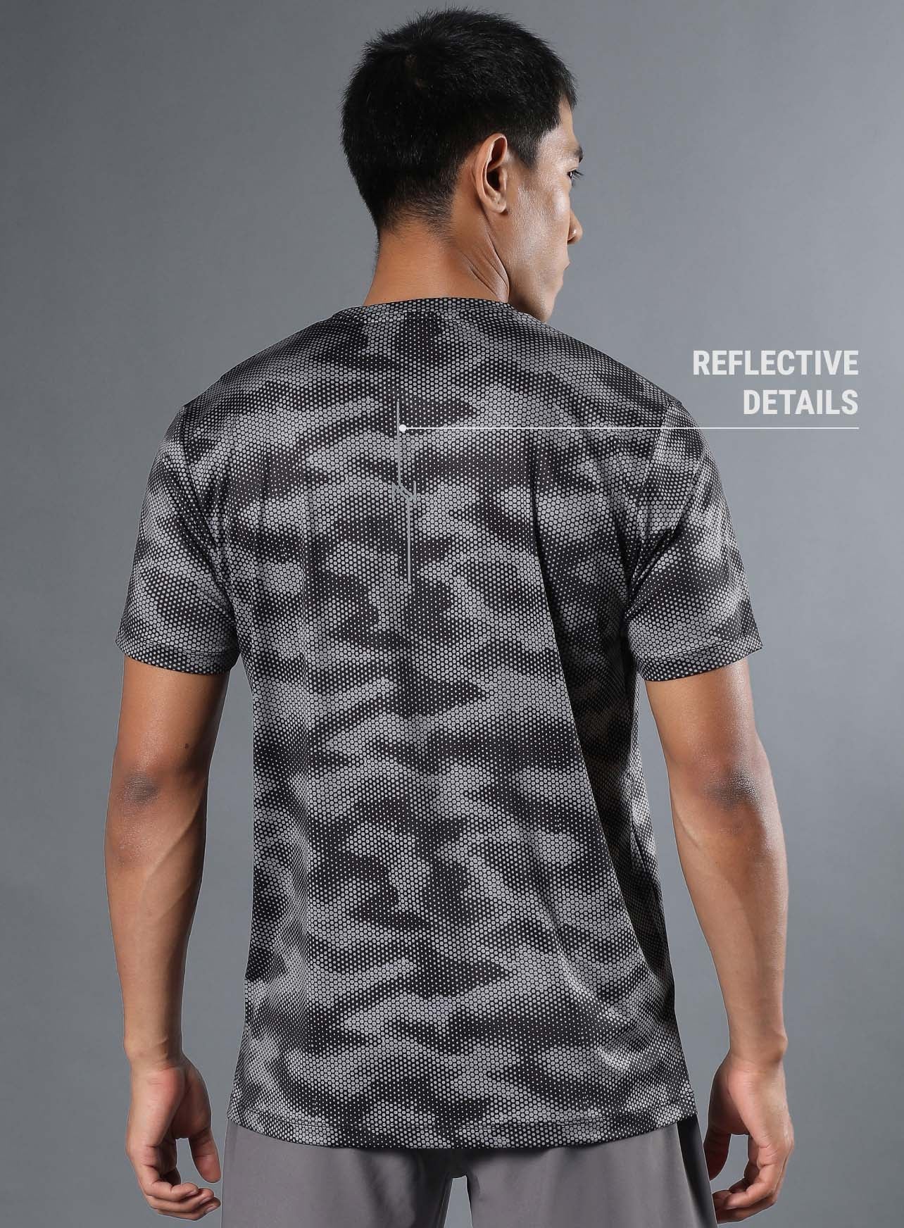 Men's Black Landscape Camo Run T-shirt