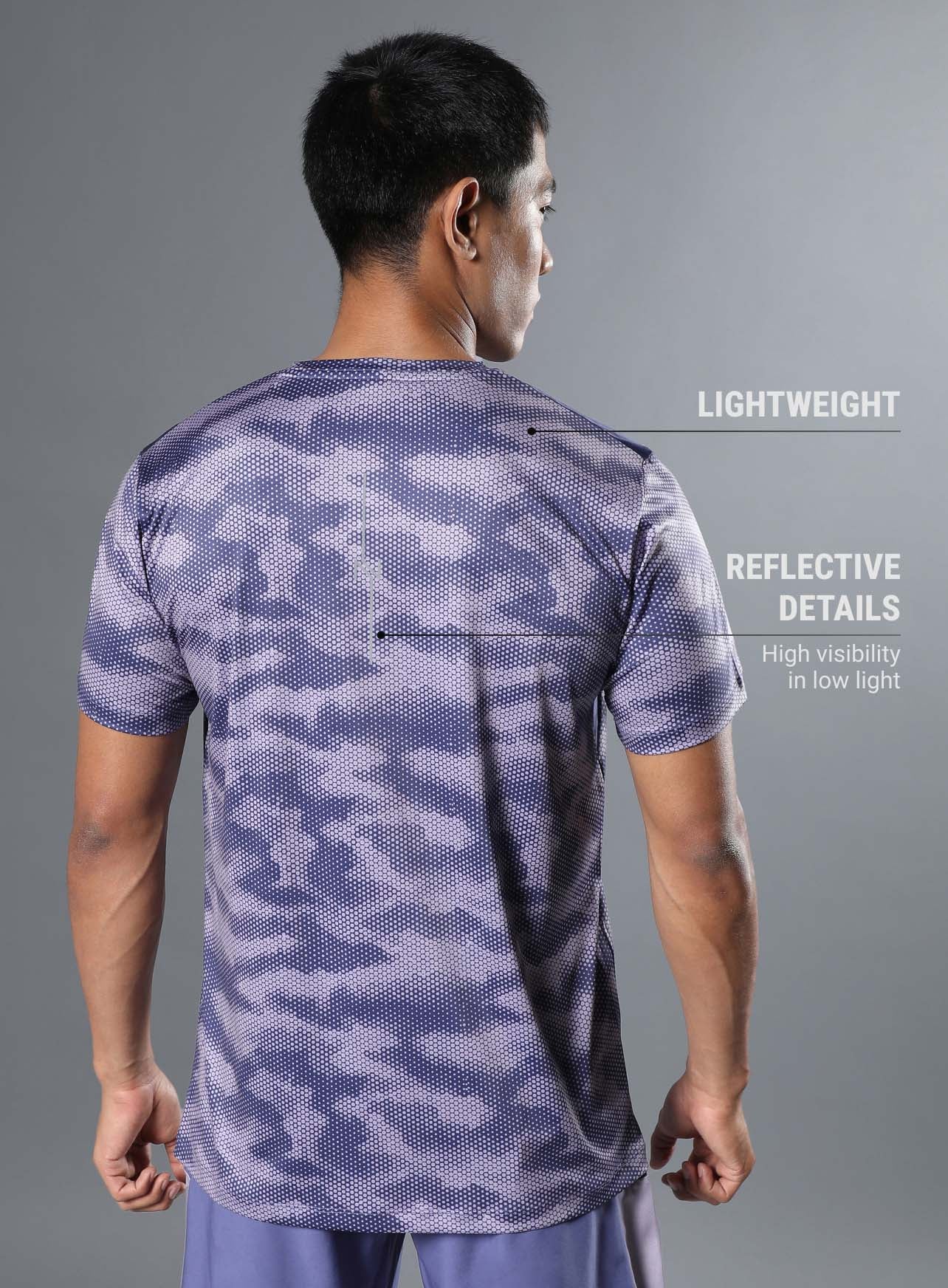 Men's Purple Landscape Camo Run T-shirt