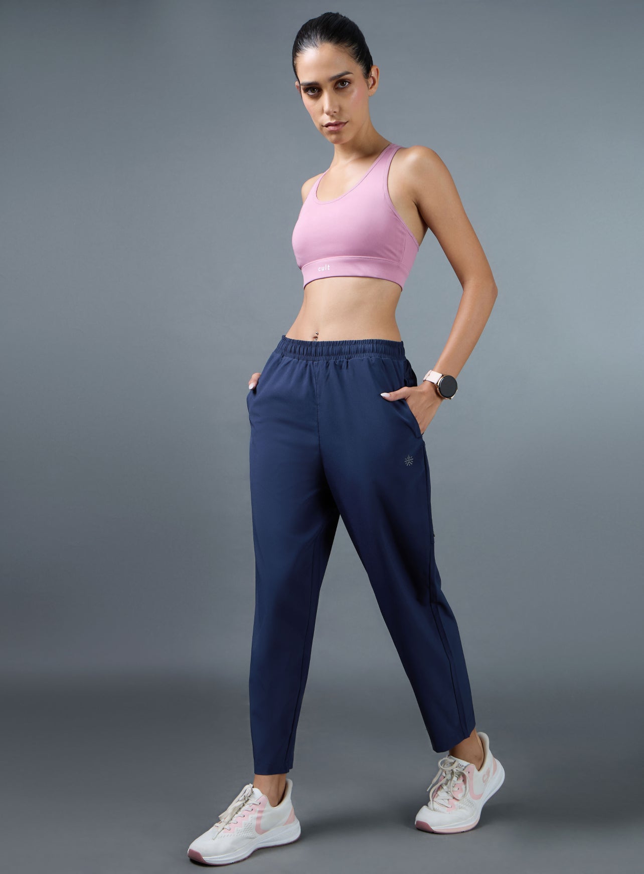 Women's Navy Run Elevate Trackpants