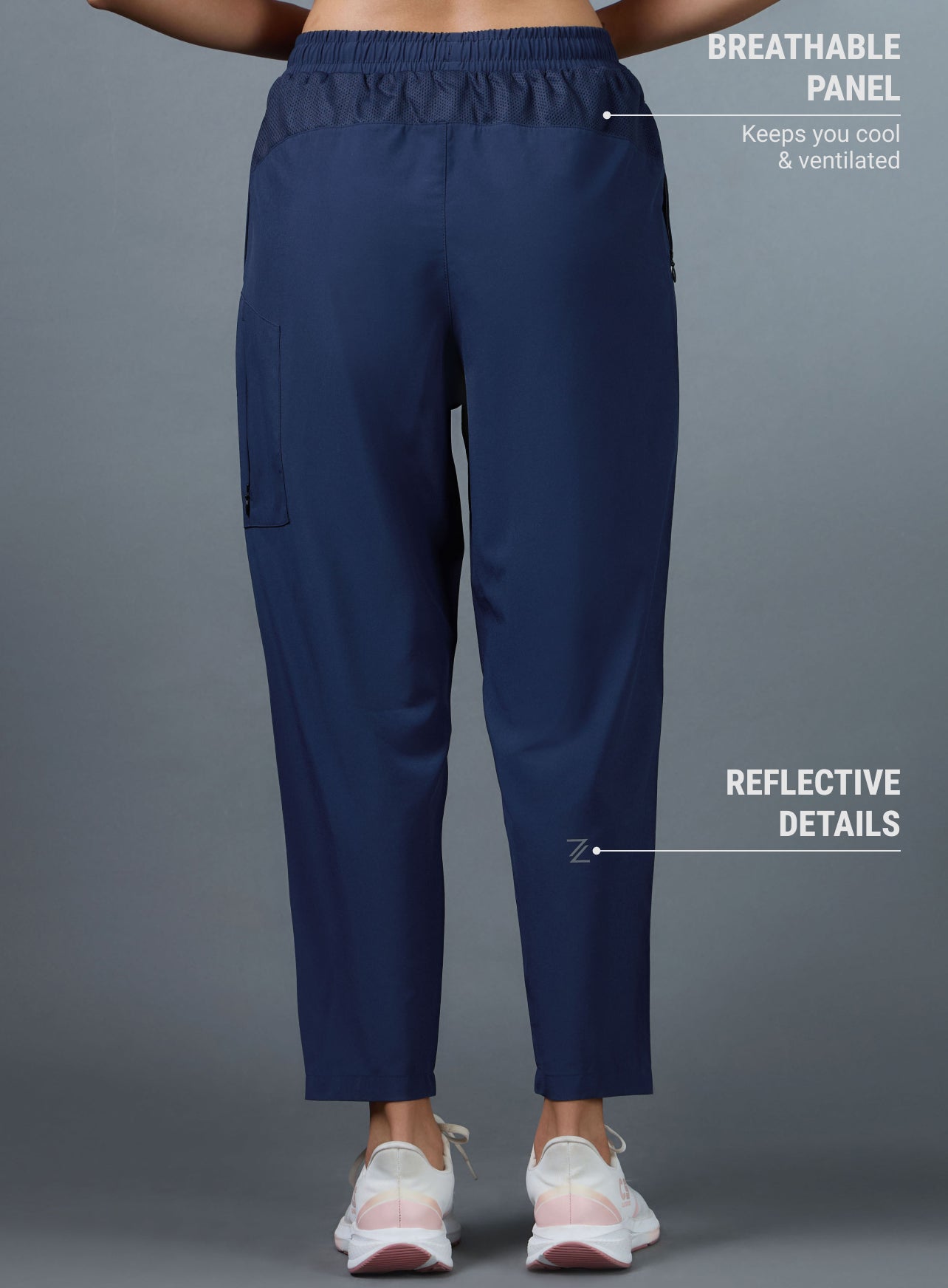 Women's Navy Run Elevate Trackpants