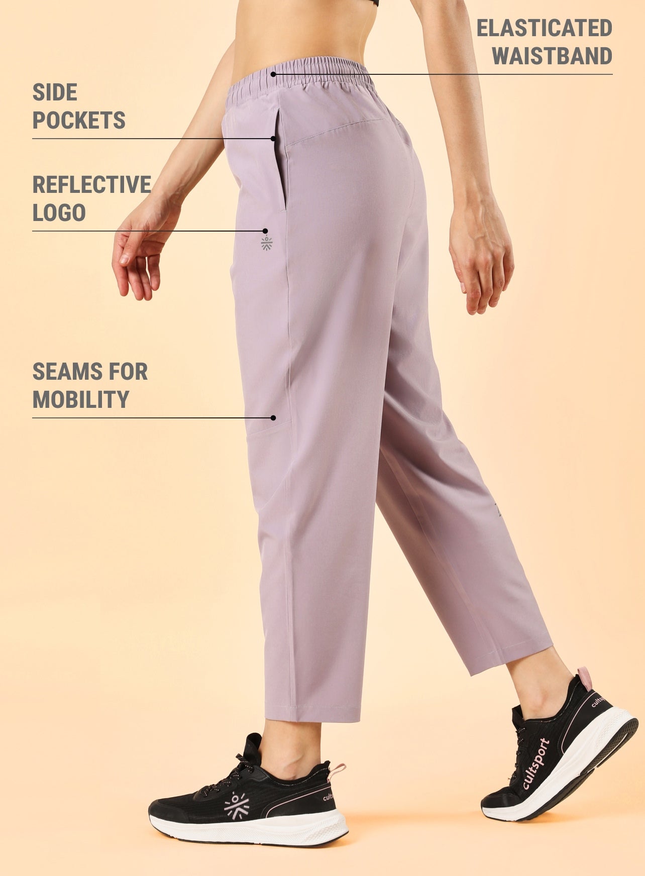 Women's Purple Night Run Trackpants