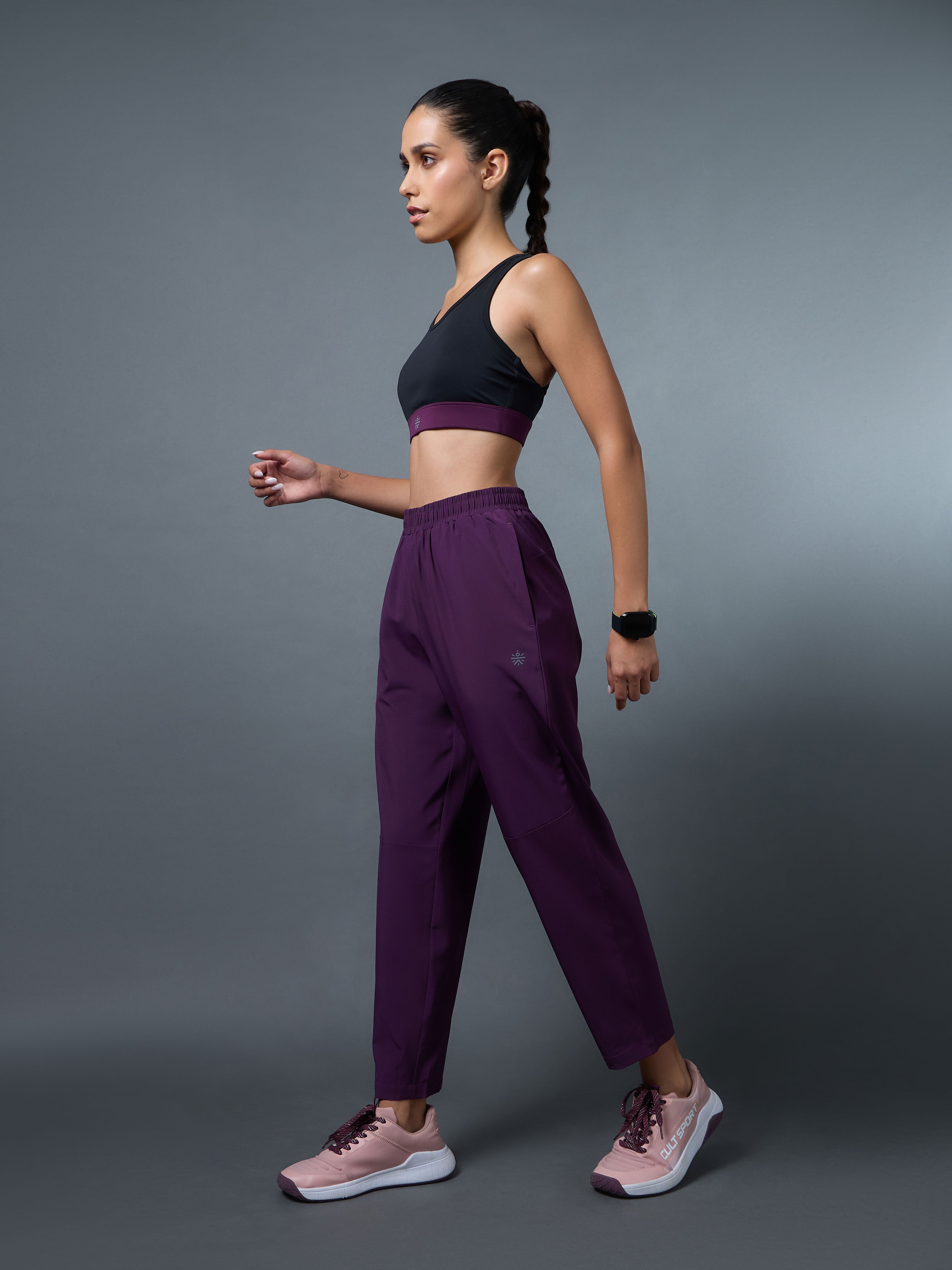Women's Purple Night Run Trackpants