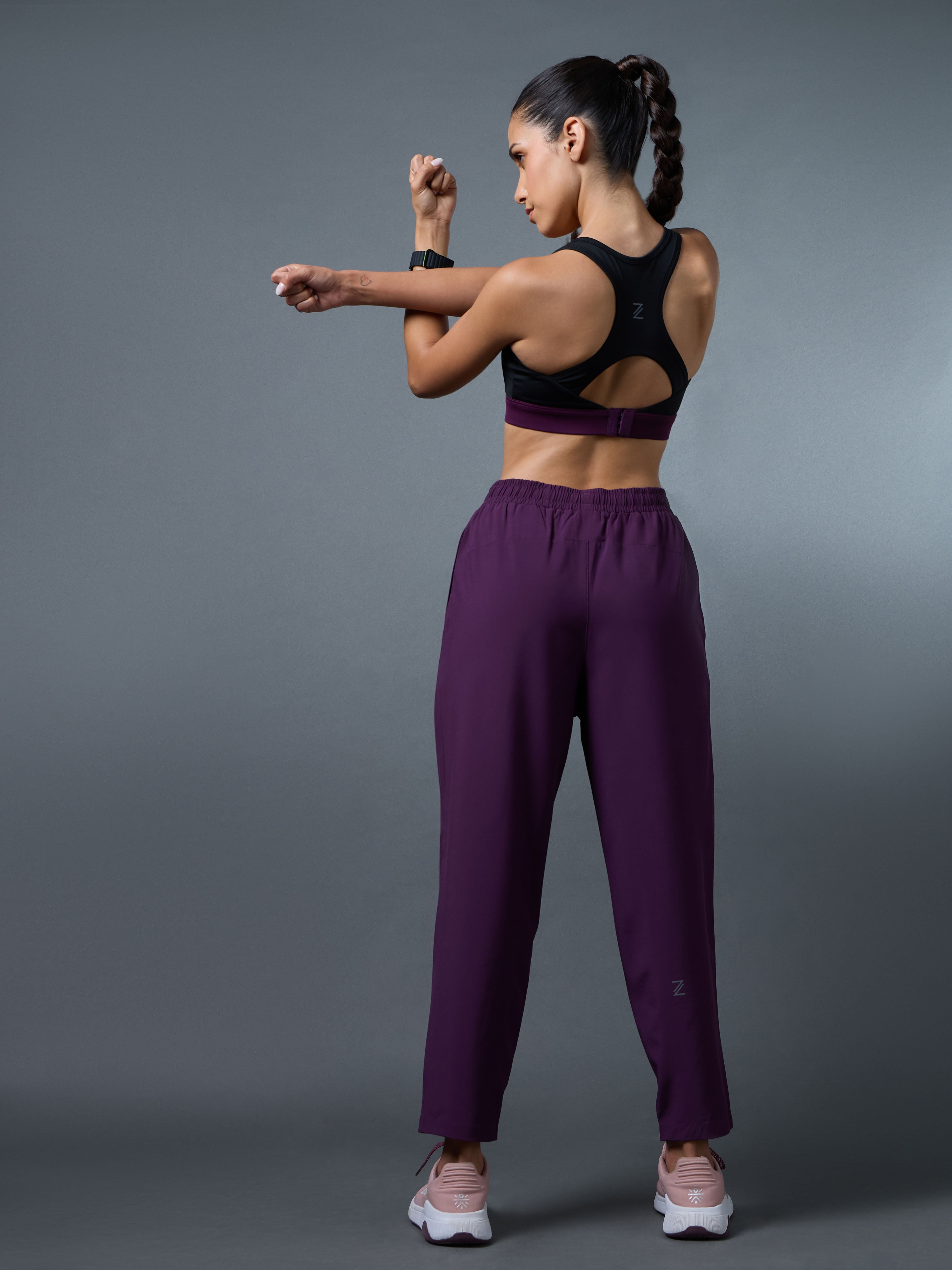Women's Purple Night Run Trackpants
