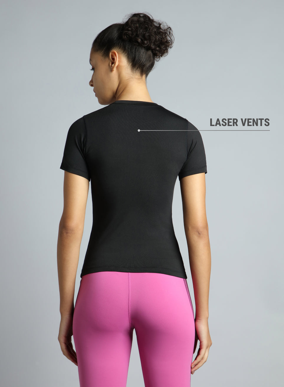 Women's Black True Performance Sculpted Slim Fit T-shirt