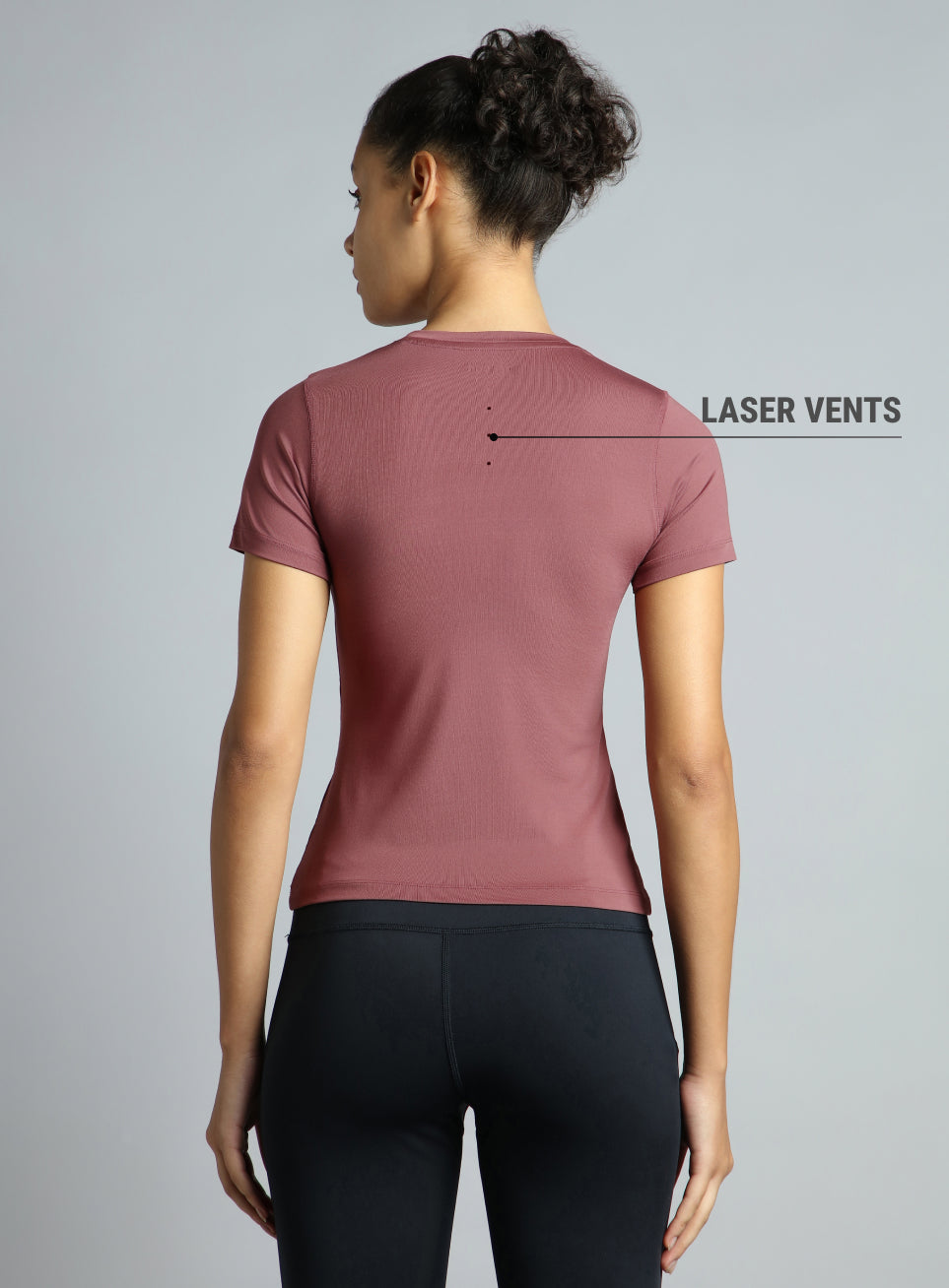 Women's Pink True Performance Sculpted Slim Fit T-shirt