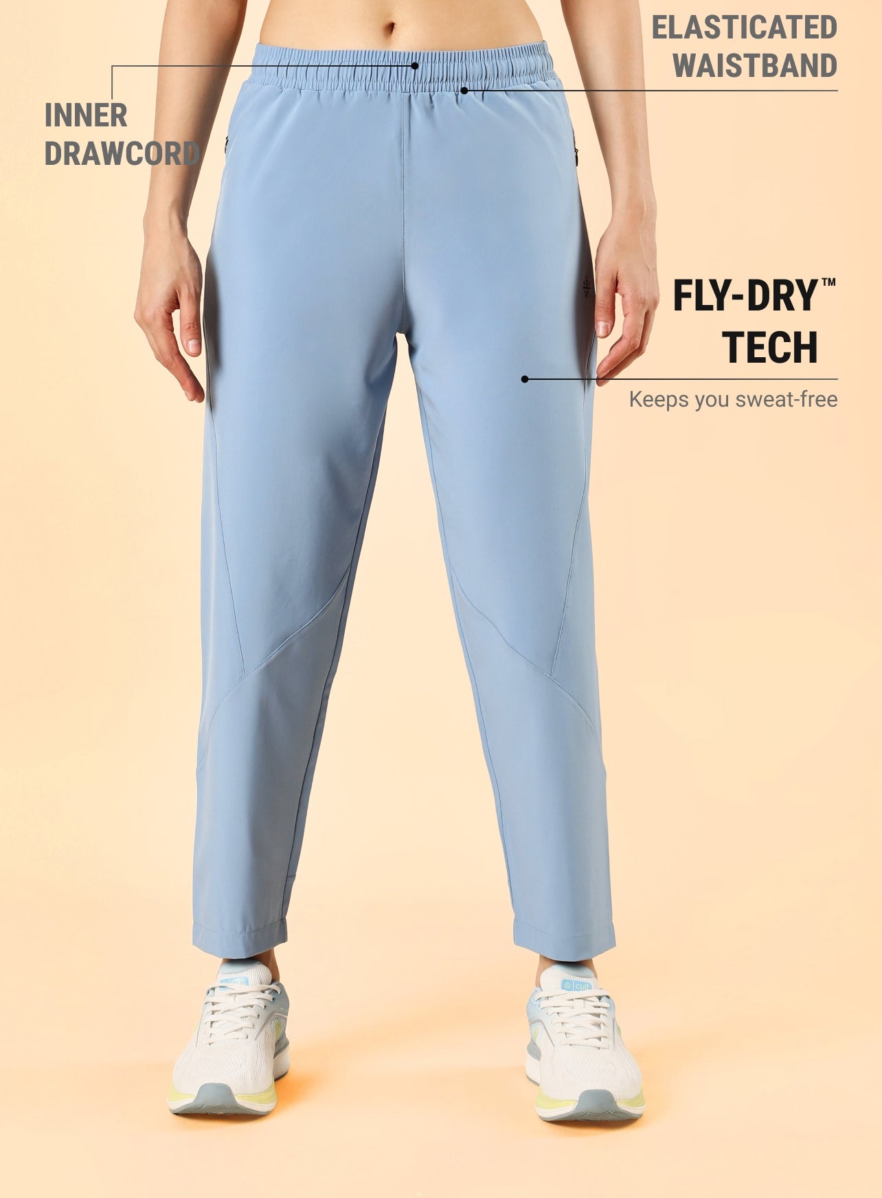 Women's Blue True Performance Sculpted Trackpants