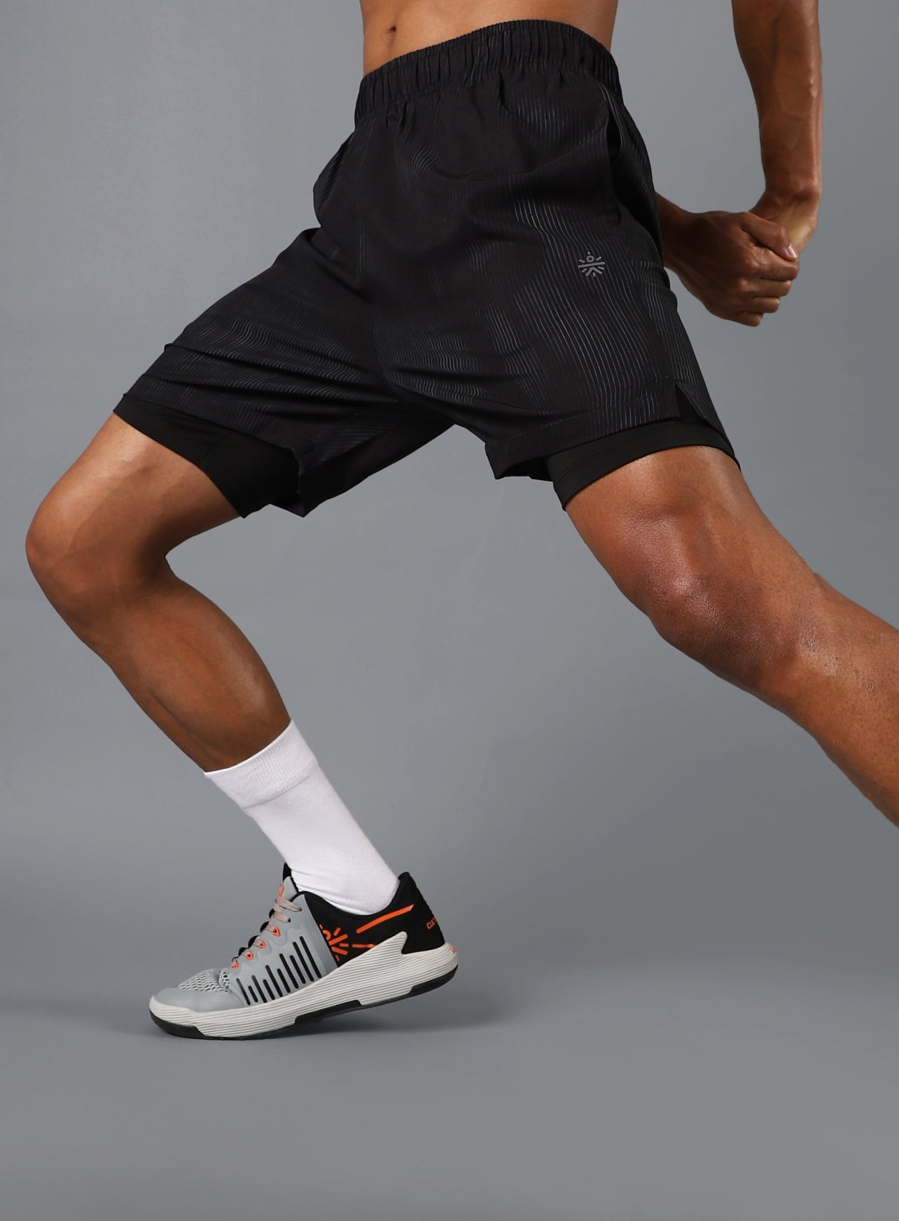 Men's Black Urban Camo Run Built-in Shorts