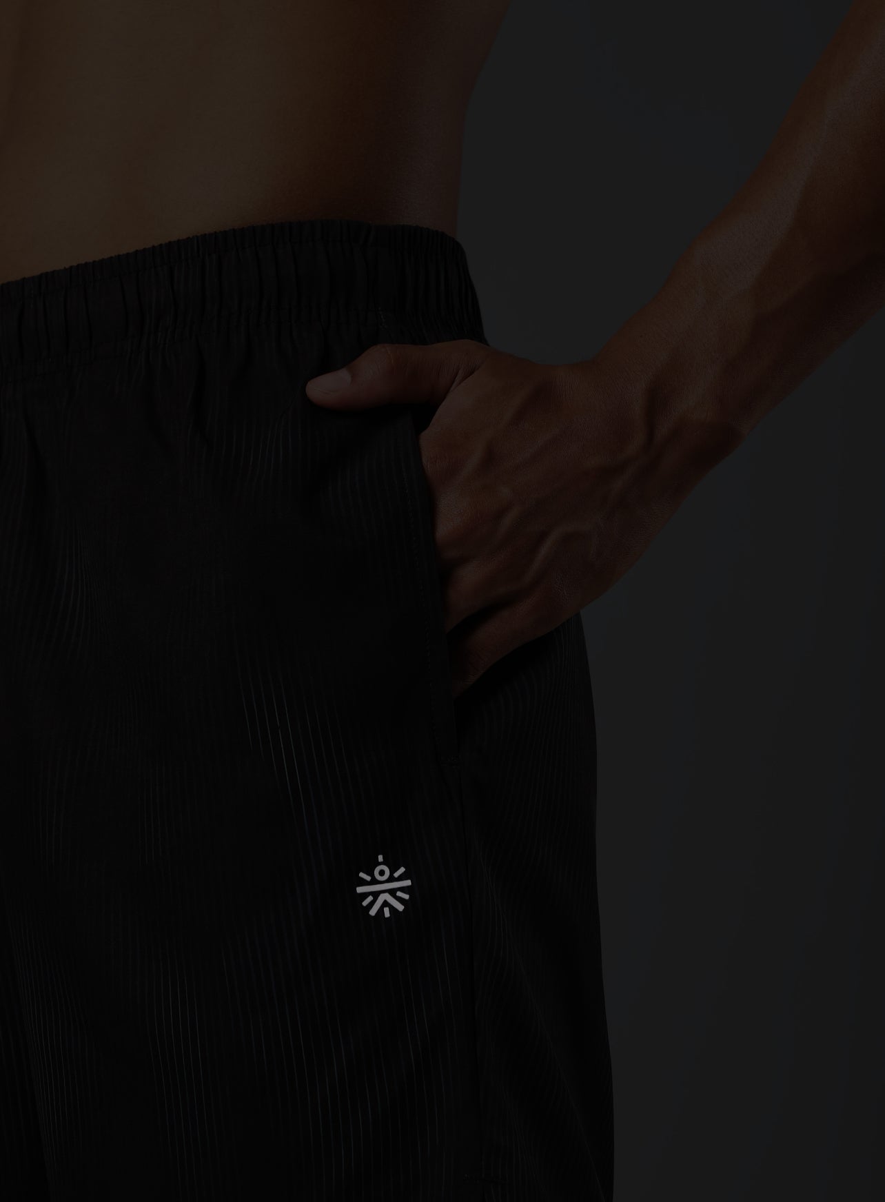 Men's Black Urban Camo Run Built-in Shorts