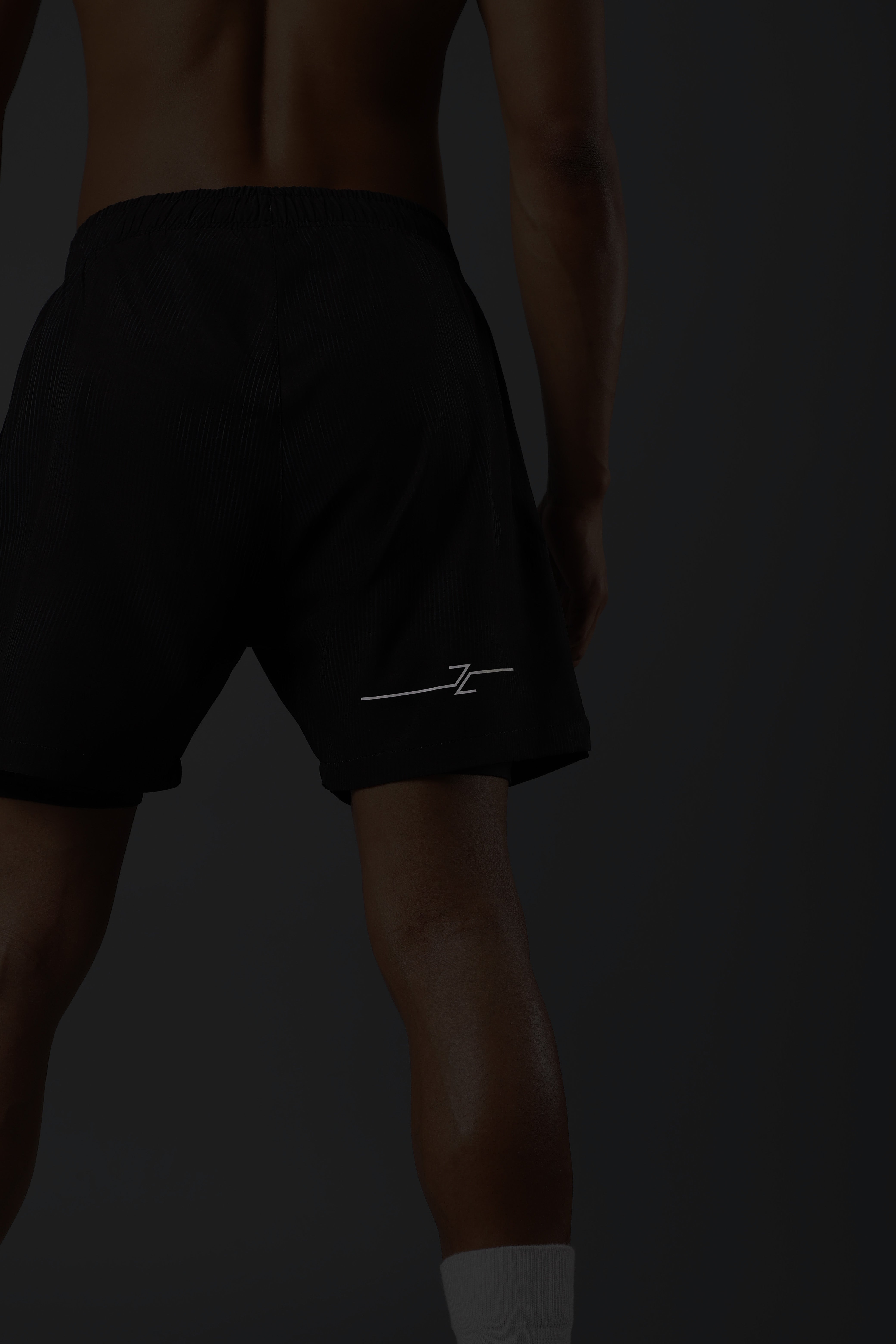 Men's Black Urban Camo Run Built-in Shorts