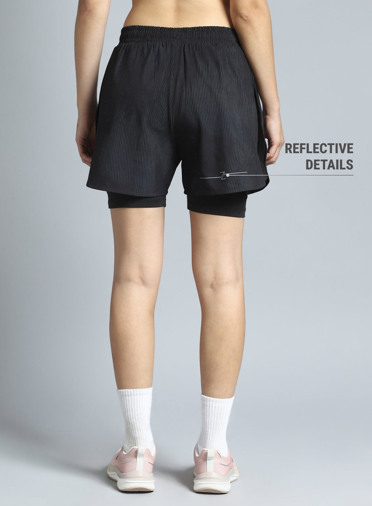Women's Black Urban Camo Run Built-in Shorts