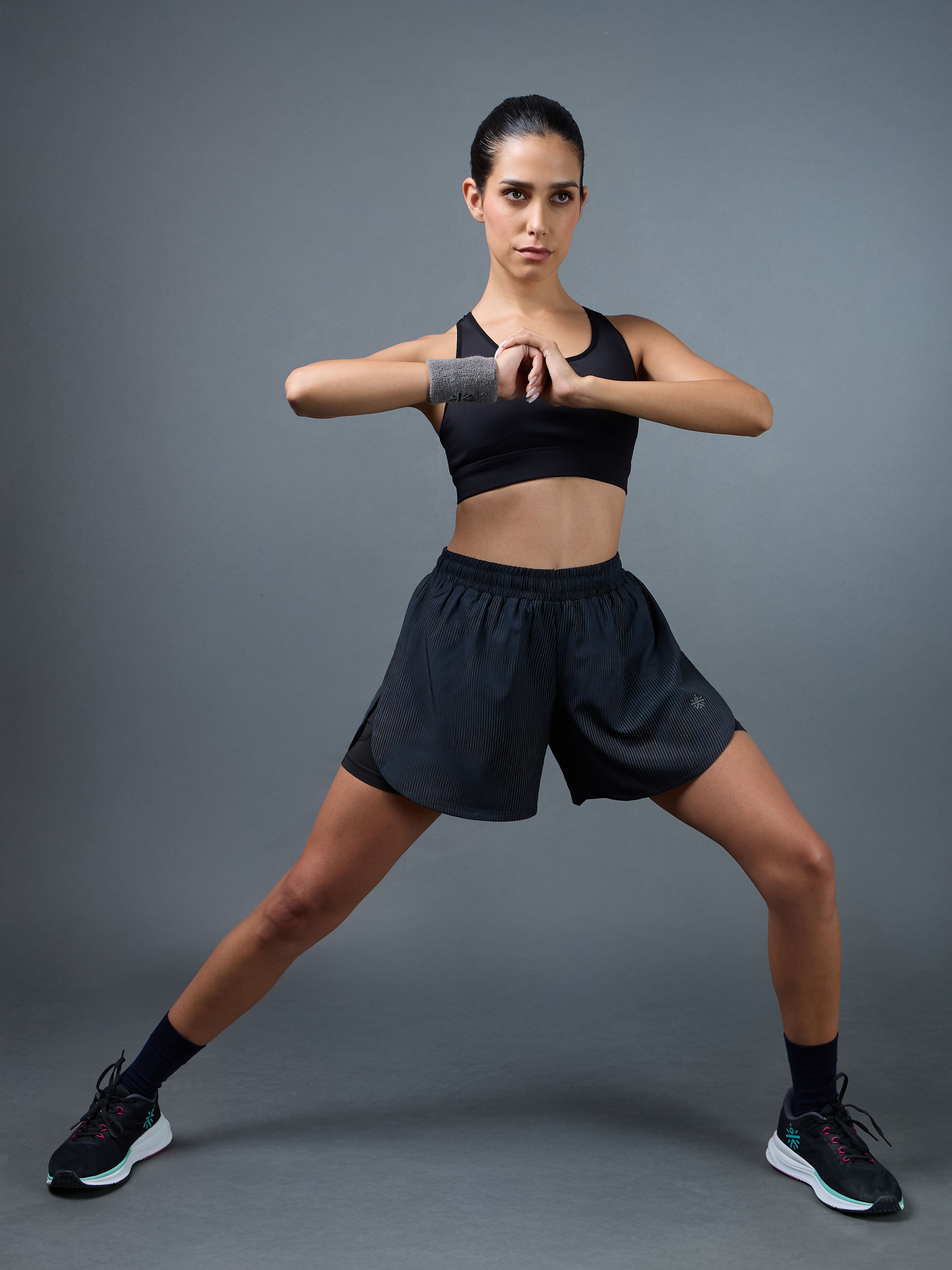 Women's Teal Urban Camo Run Built-in Shorts