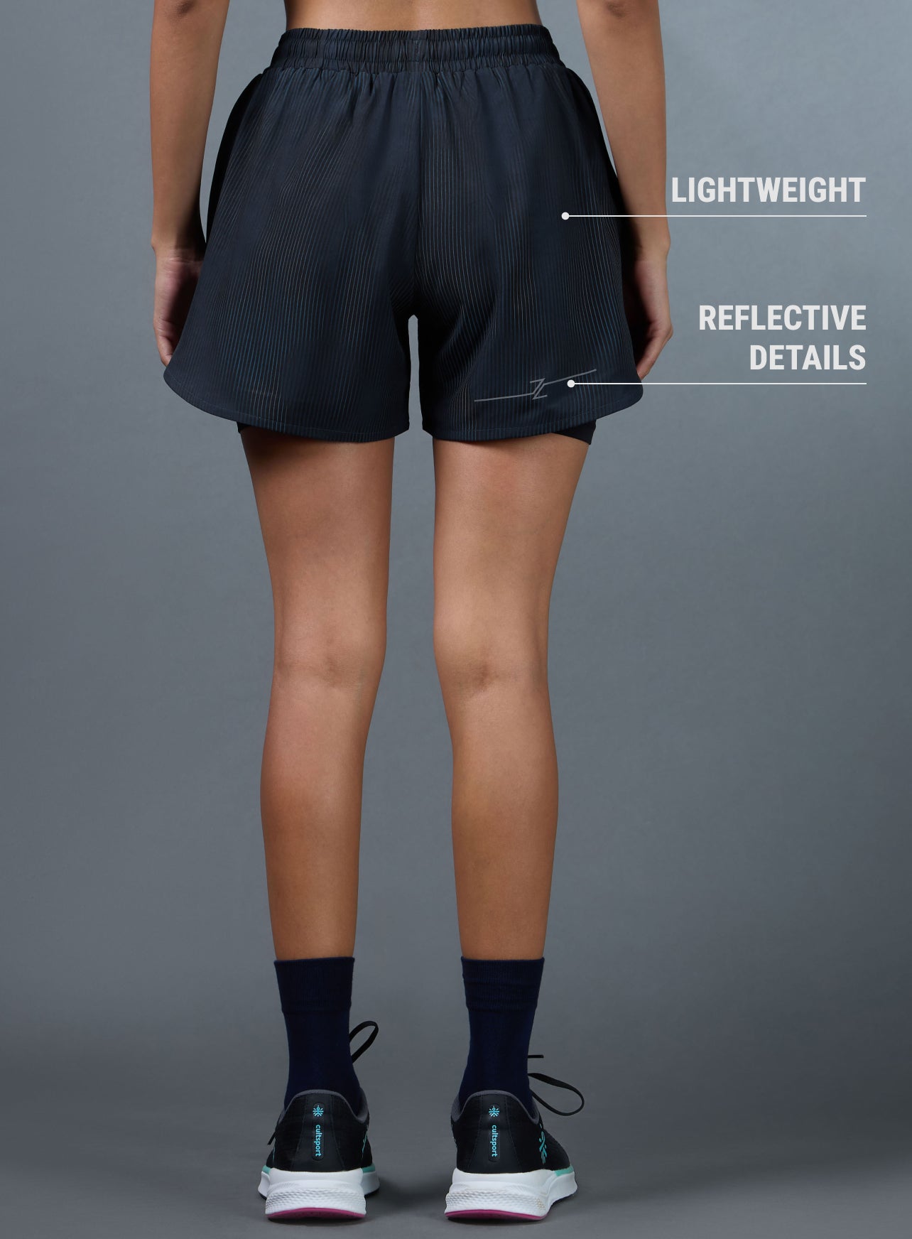 Women's Teal Urban Camo Run Built-in Shorts