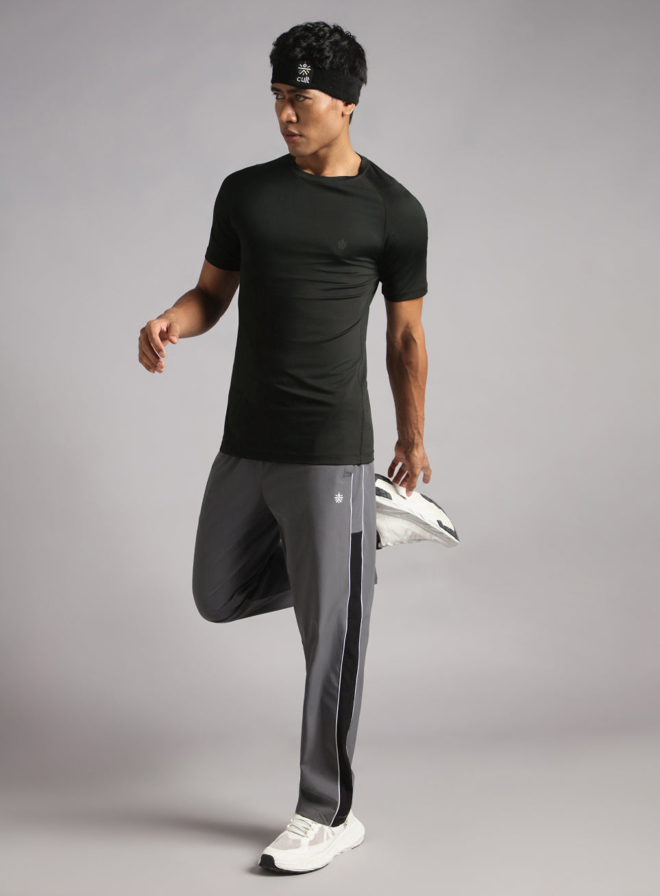 Men's Black Athletic Sculpted T-shirt