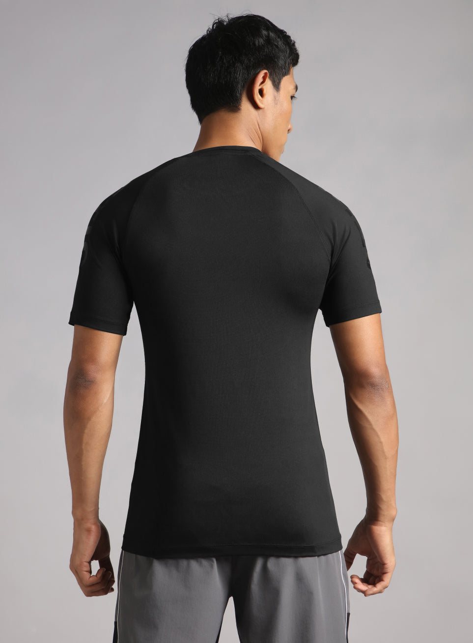 Men's Black Athletic Sculpted T-shirt