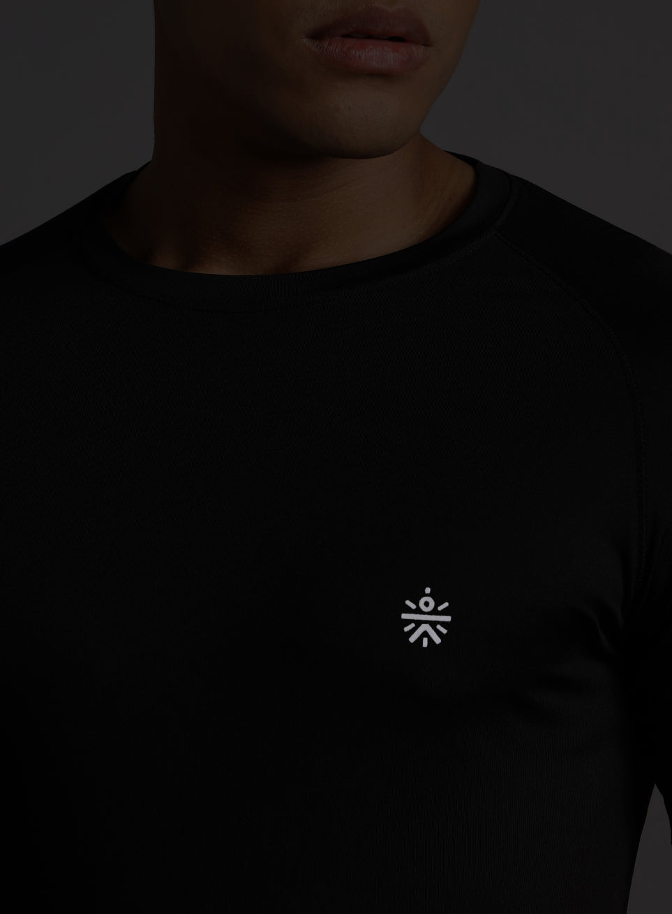 Men's Black Athletic Sculpted T-shirt