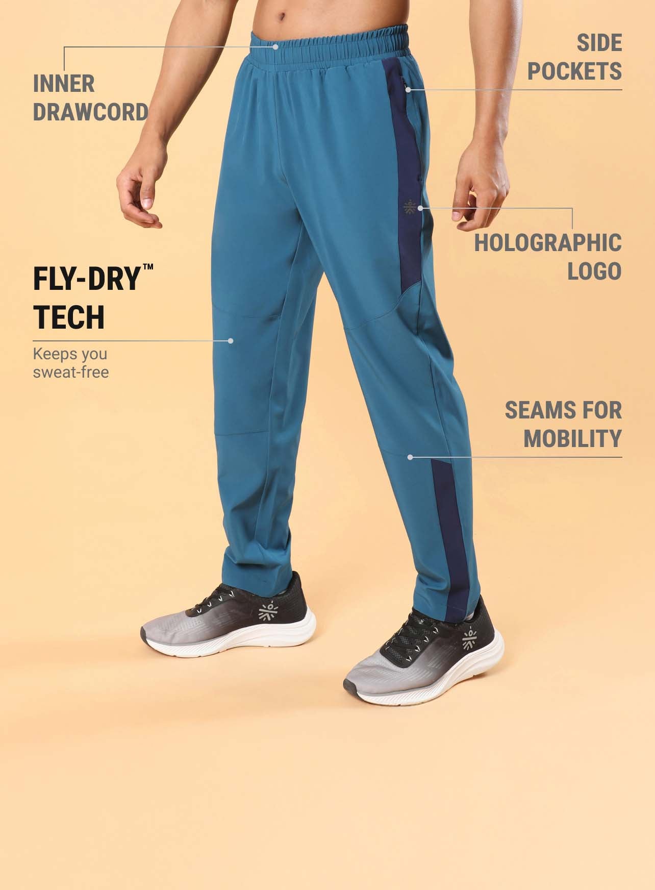 Men's Teal Training All Form Trackpants