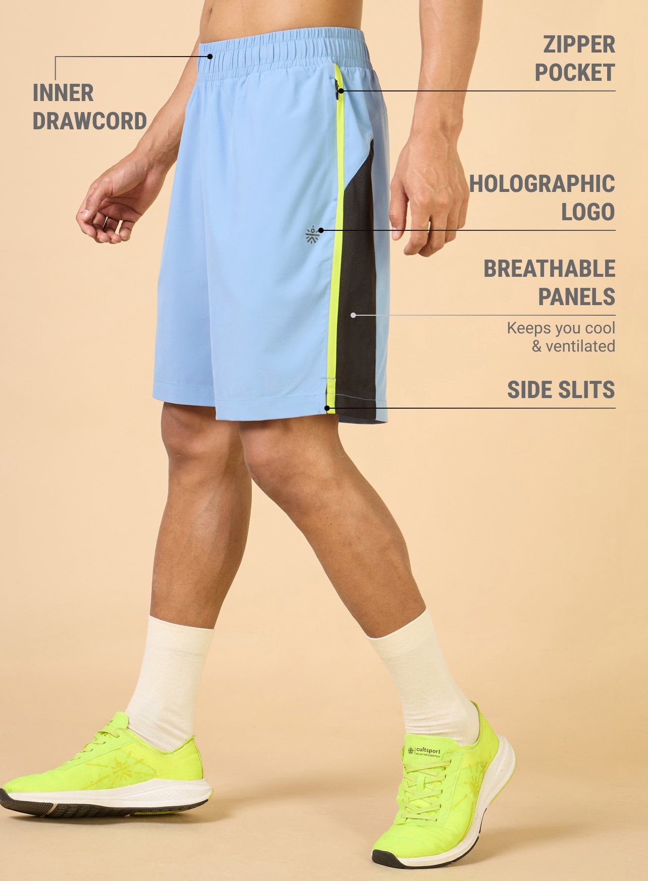 Men's Blue Training All Form Shorts