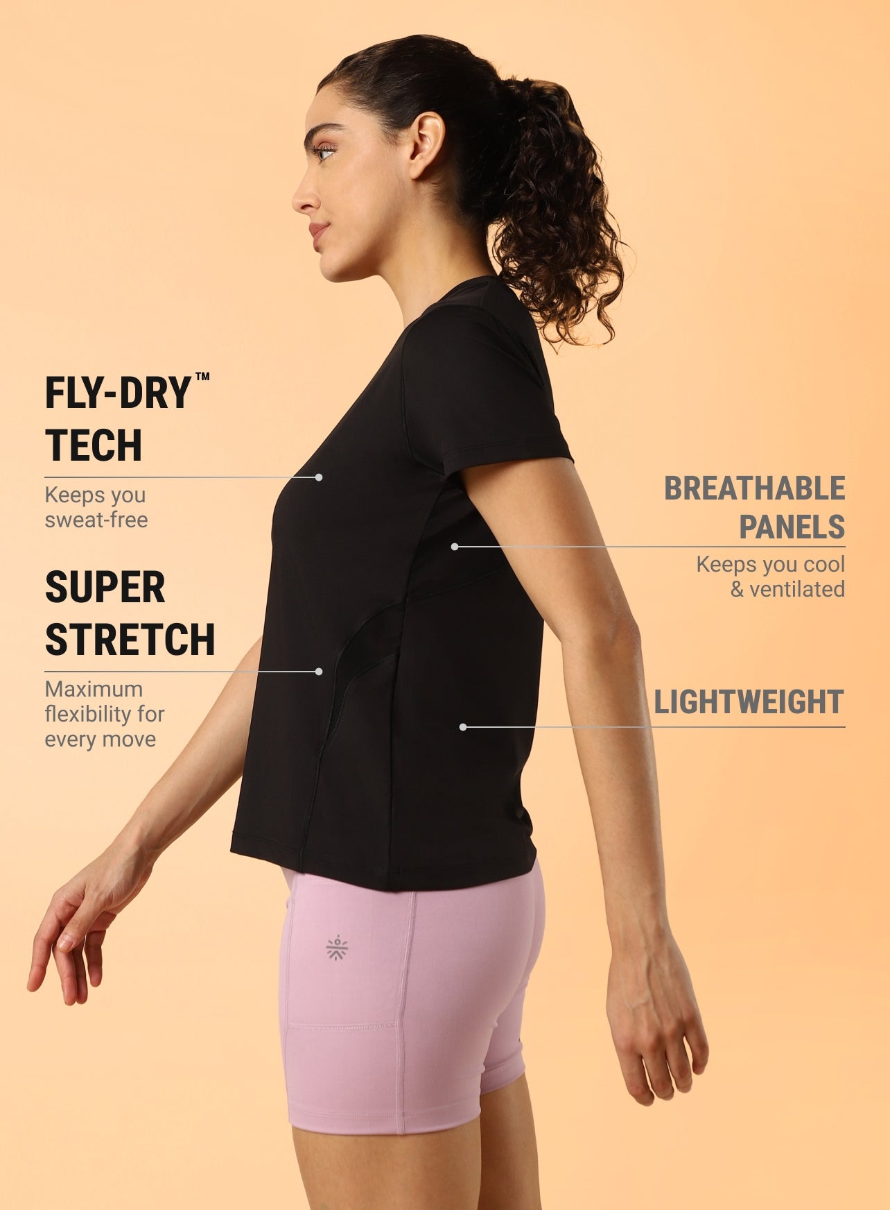 Women's Black Performance Pro Training T-shirt