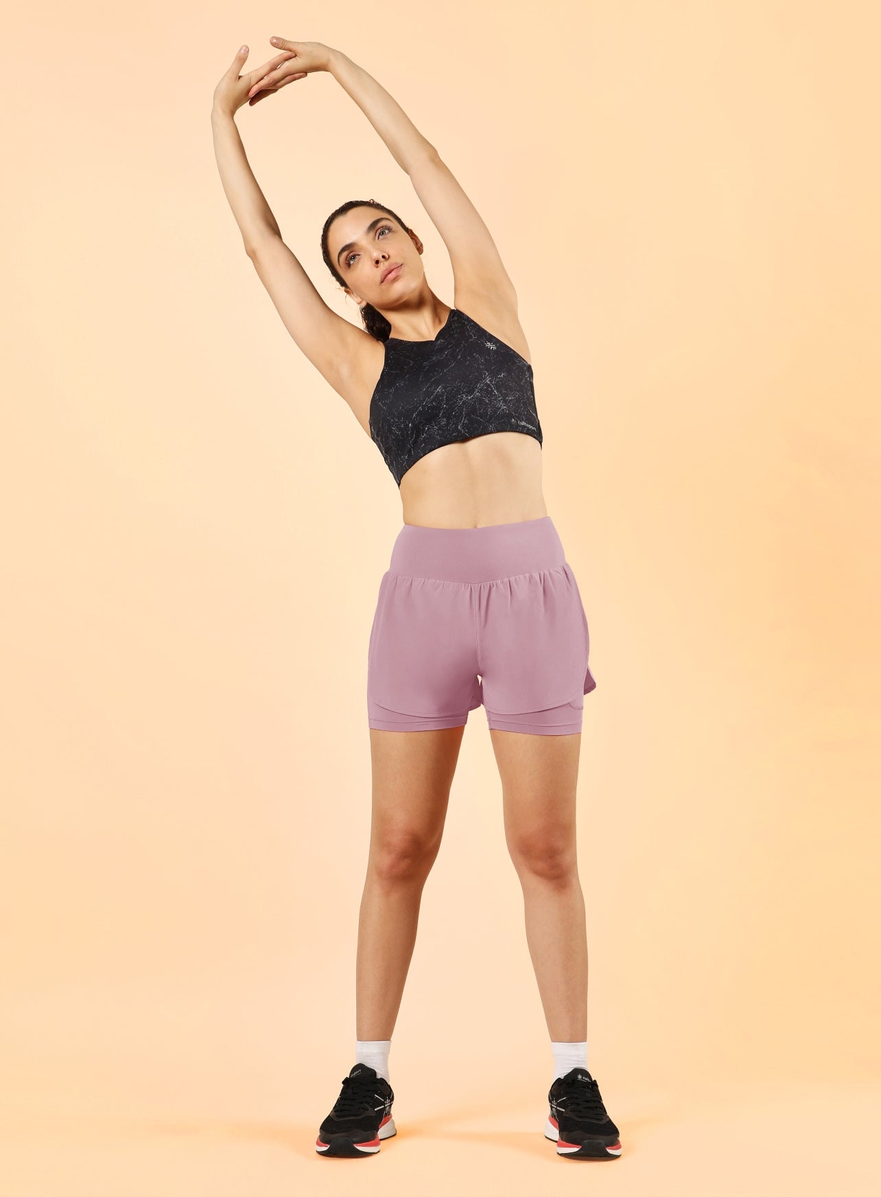 Women's Purple Performance Pro Training Layered Shorts