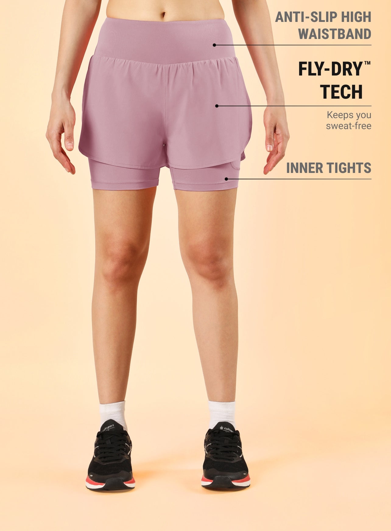 Women's Purple Performance Pro Training Layered Shorts