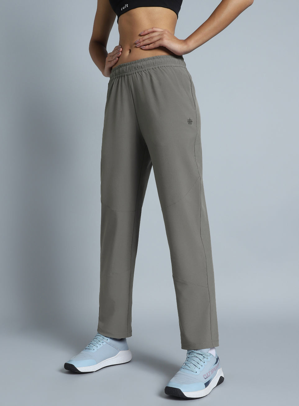 Women's Dark Grey Training Sculpted Trackpants