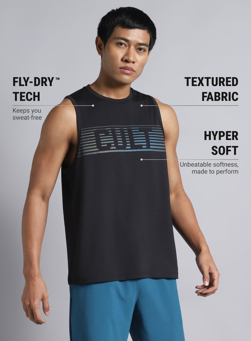 Men's Black Training Muscle Tank